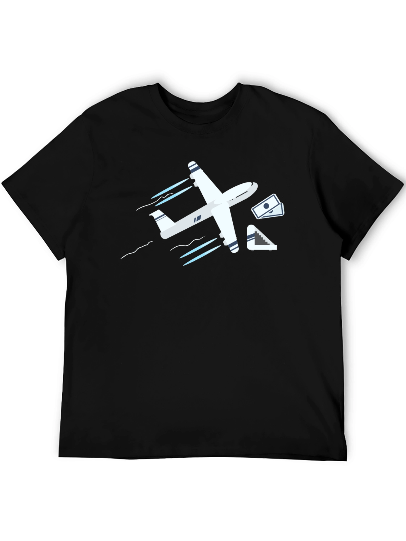 Fly High T-Shirt: Airplane & Money Design