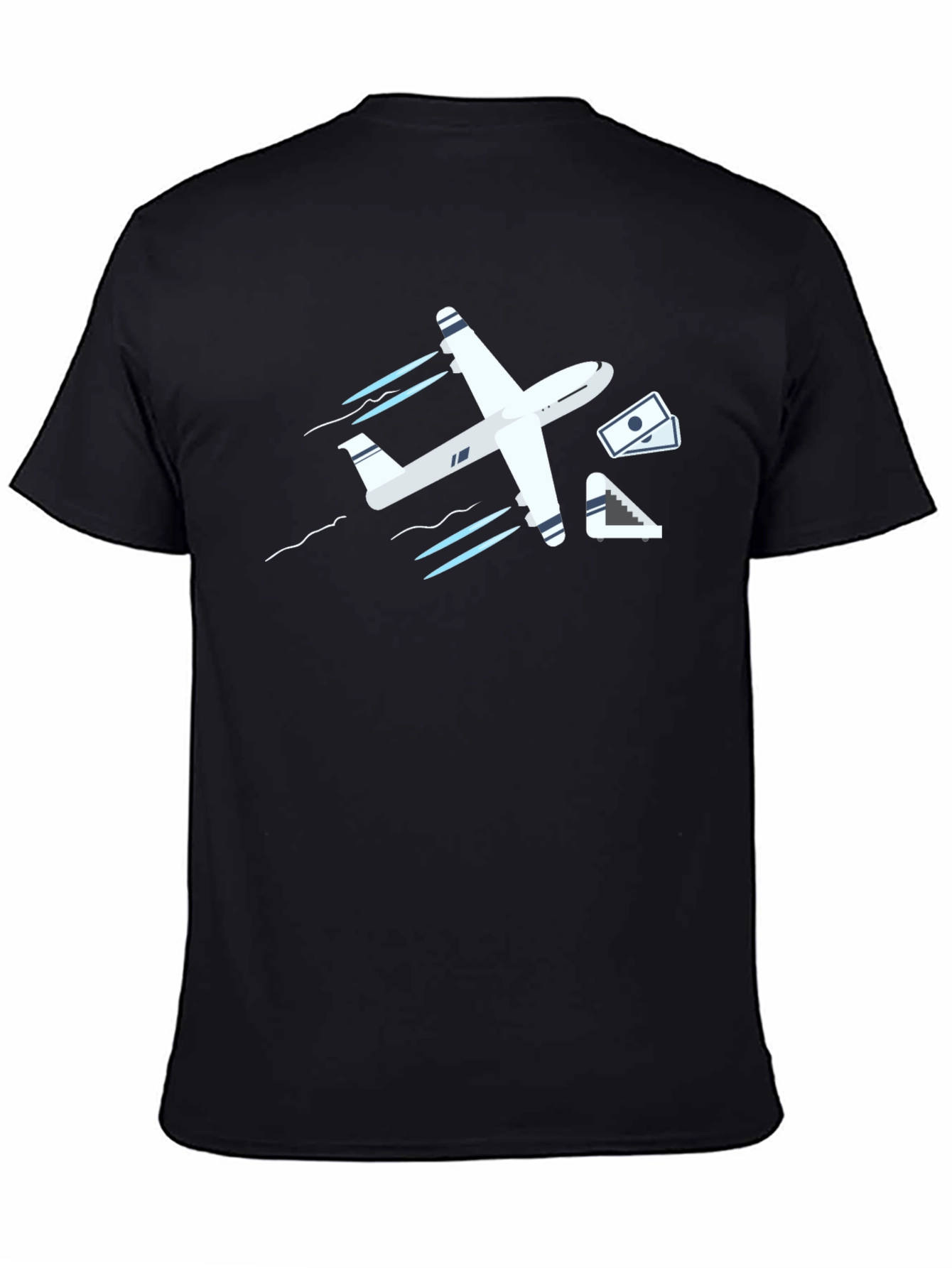 Fly High T-Shirt: Airplane & Money Design