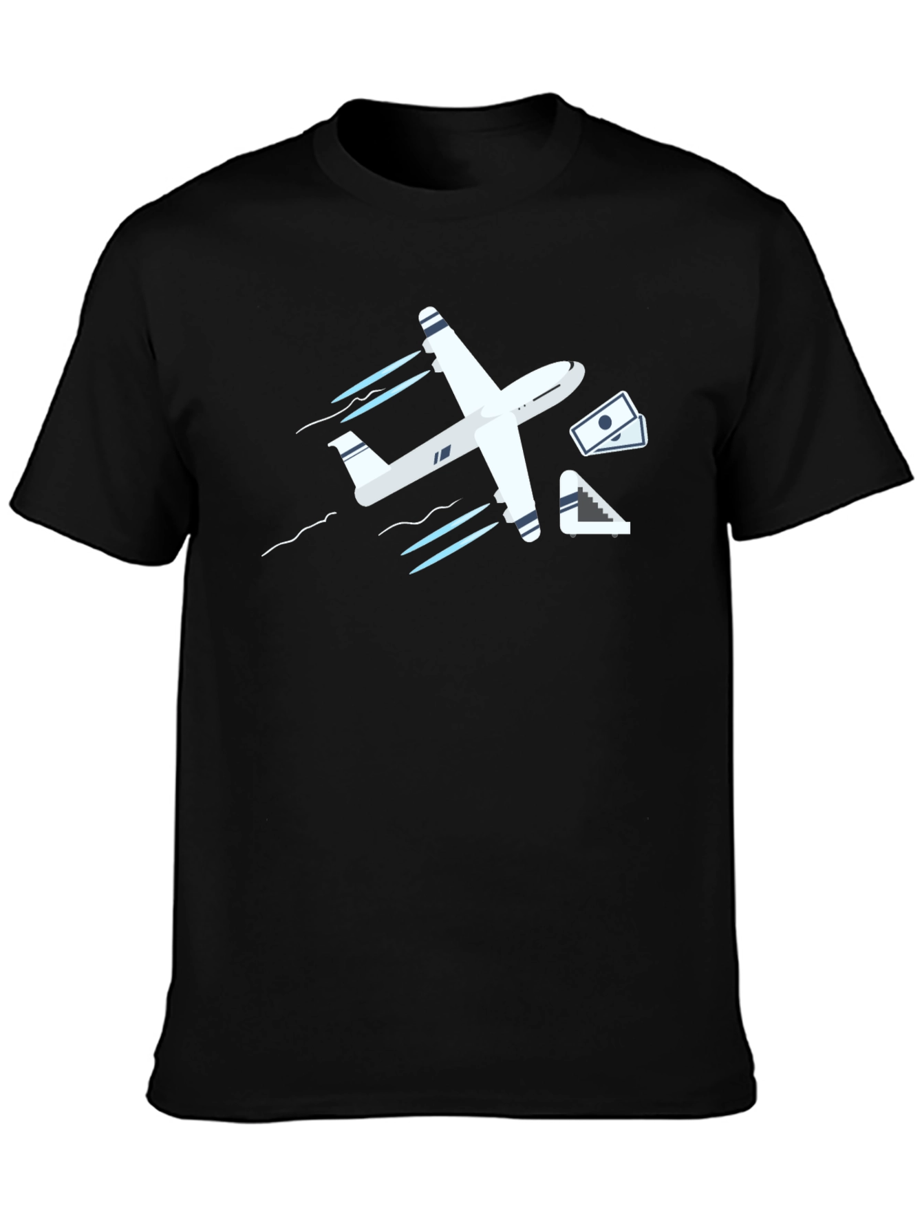 Fly High T-Shirt: Airplane & Money Design