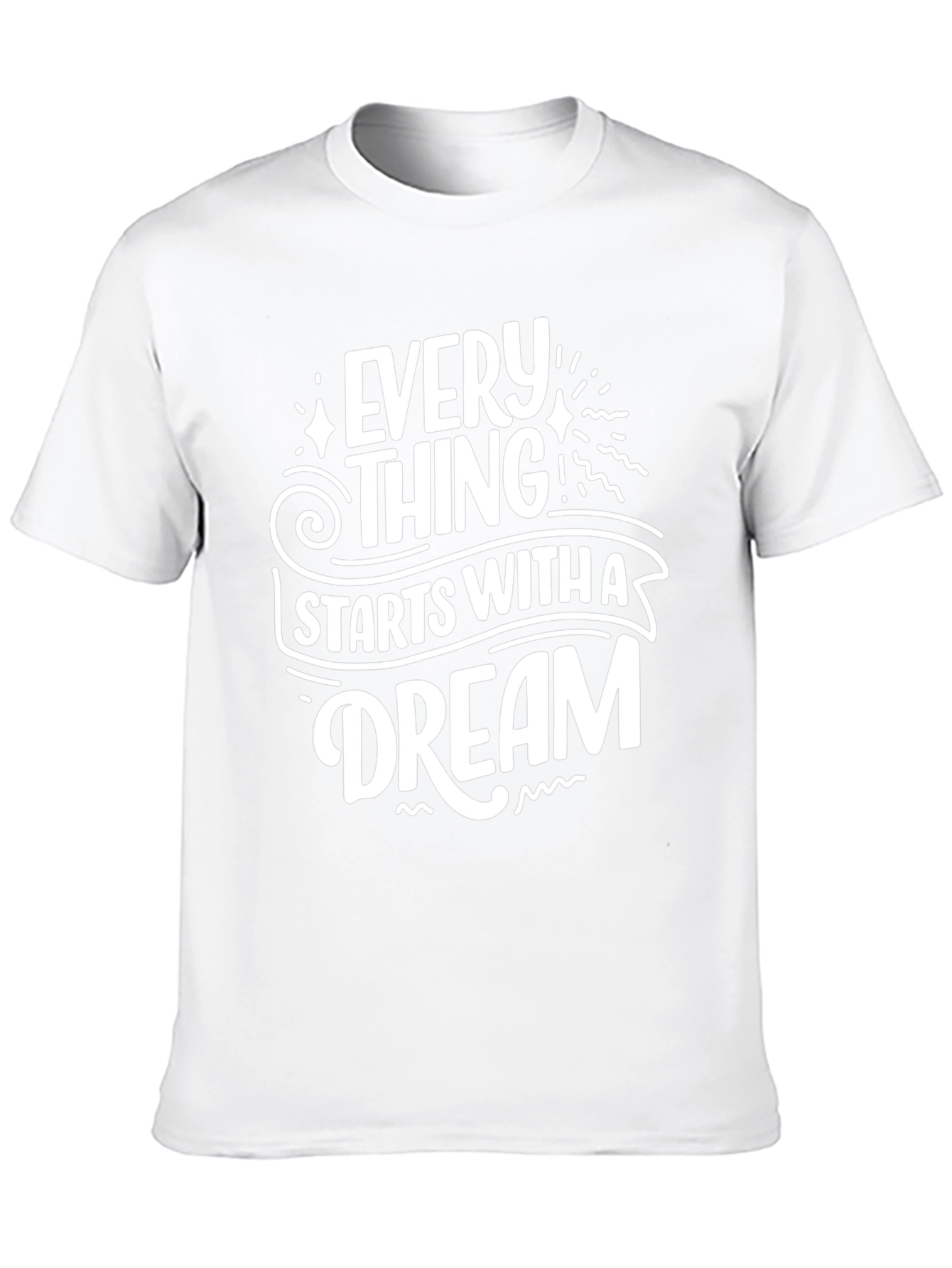 Dream Start Black T-Shirt - Inspirational Quote