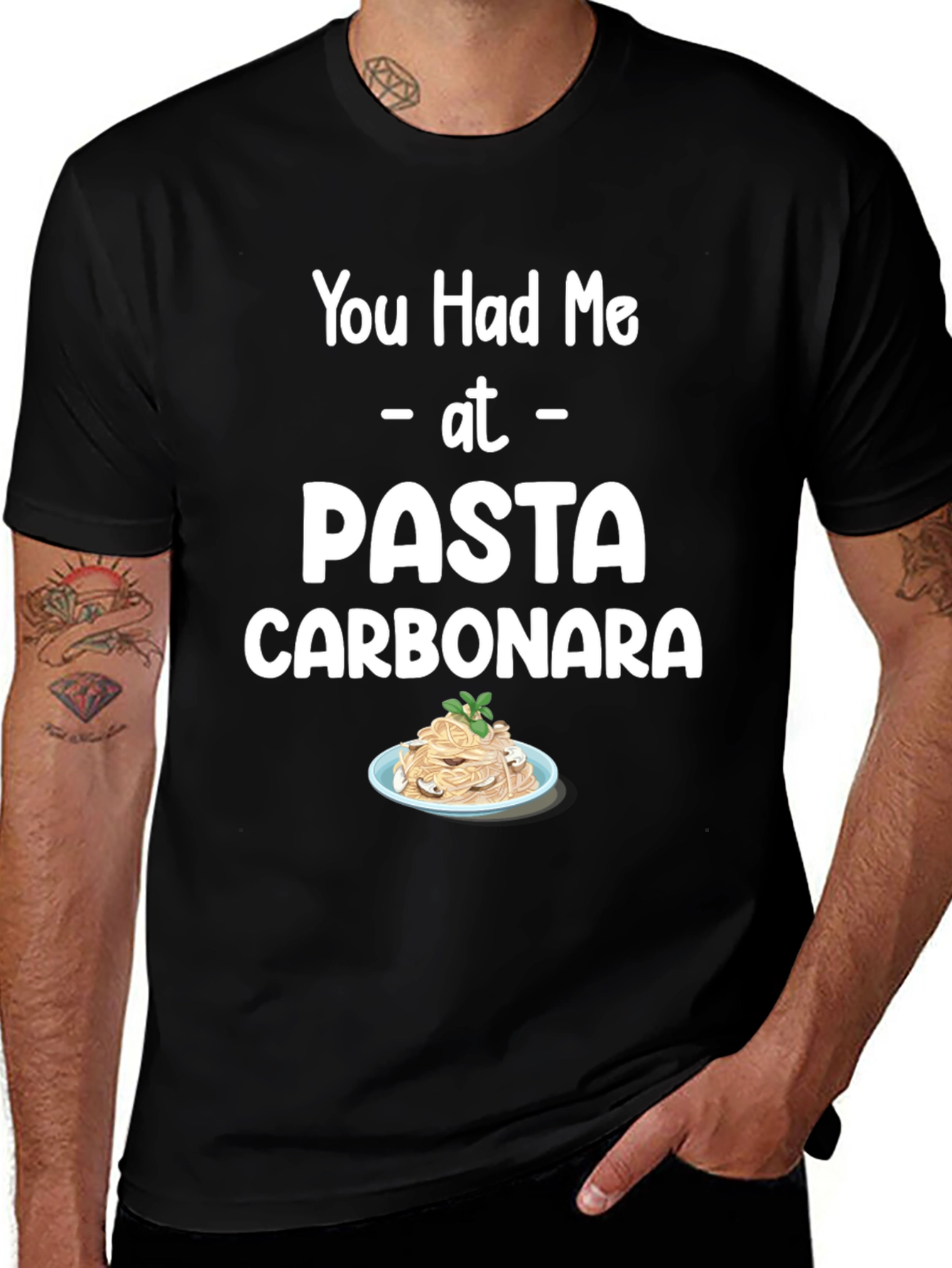 Pasta Carbonara T-Shirt Foodie Tee Unisex