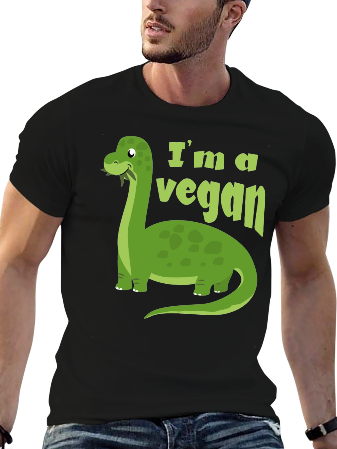 Vegan Dinosaur T-Shirt - Brontosaurus Tee