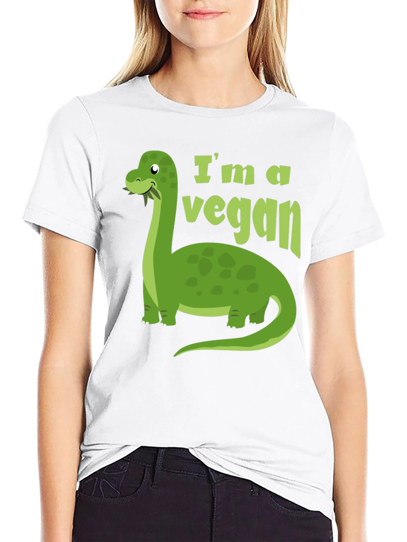 Vegan Dinosaur T-Shirt - Brontosaurus Tee