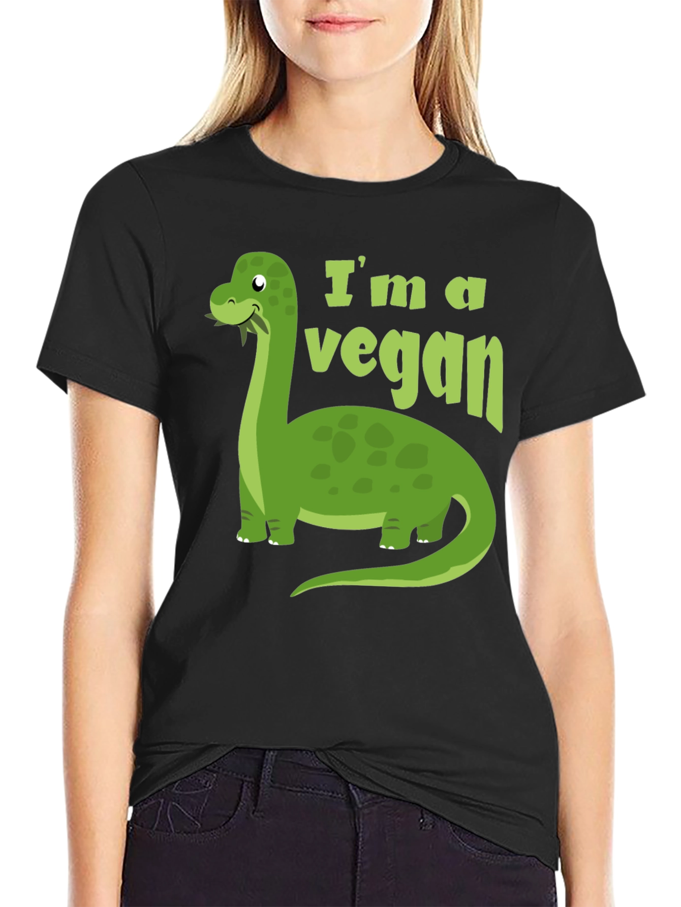 Vegan Dinosaur T-Shirt - Brontosaurus Tee