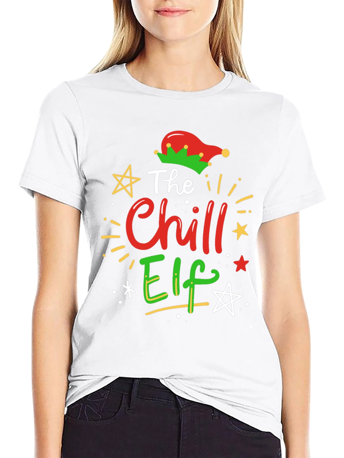 Chill Elf Christmas Graphic Tee