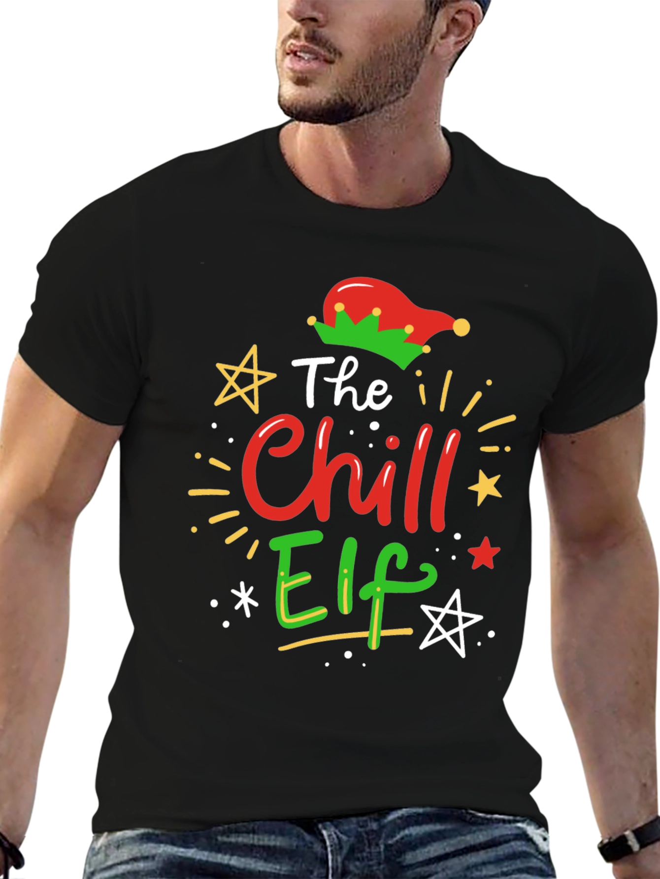 Chill Elf Christmas Graphic Tee