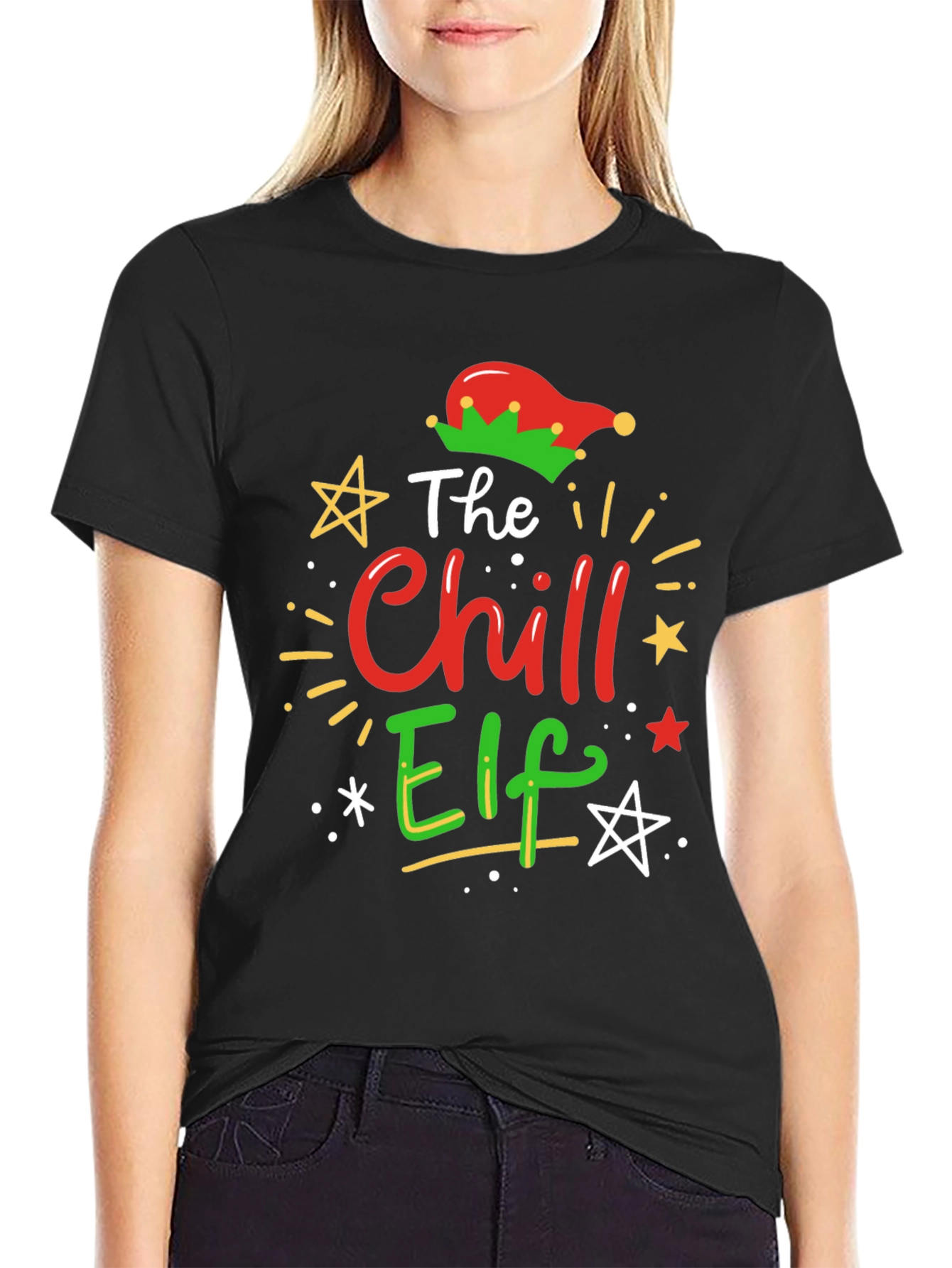 Chill Elf Christmas Graphic Tee