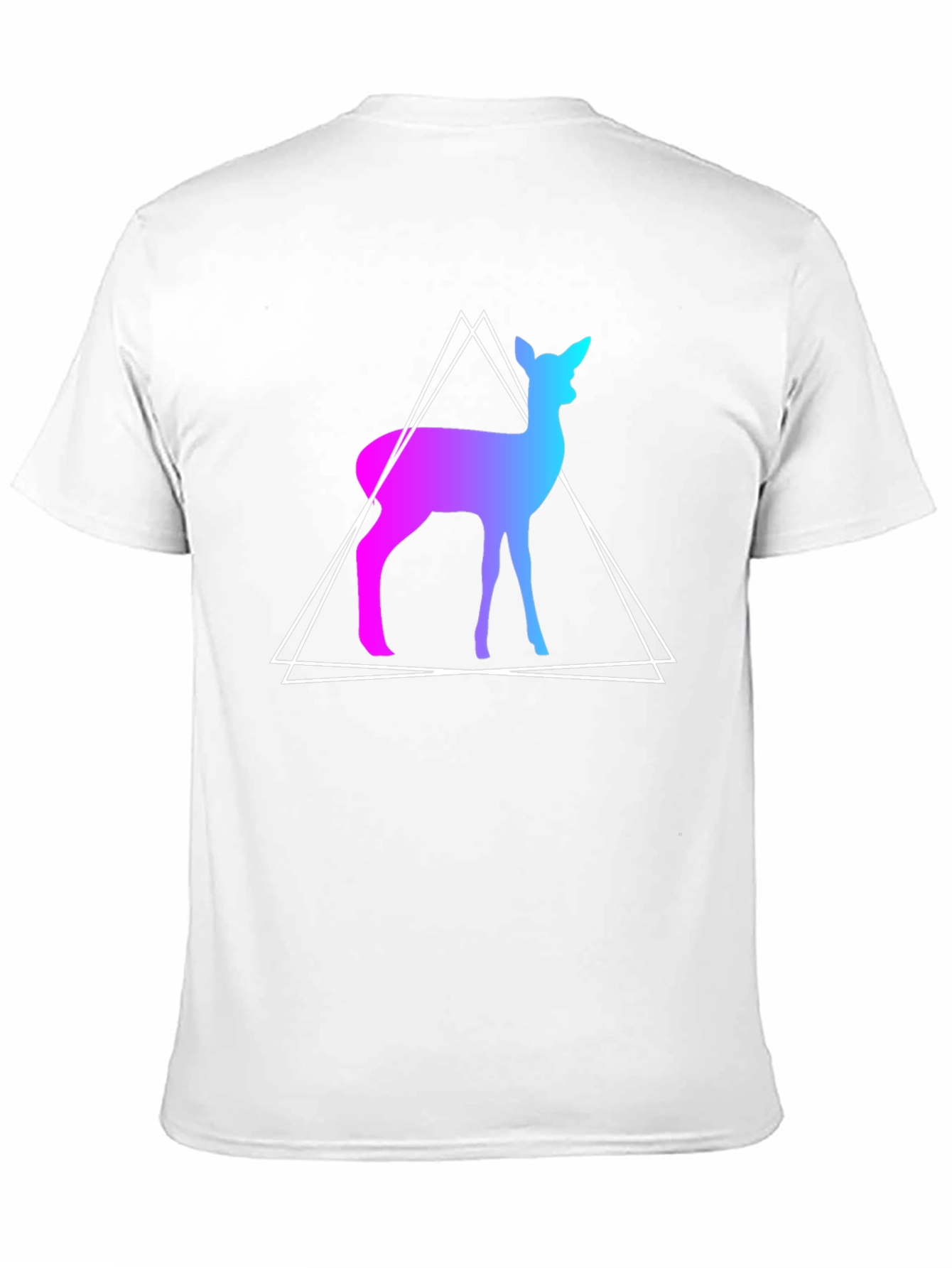 Geometric Deer Graphic Tee - Trendy Design