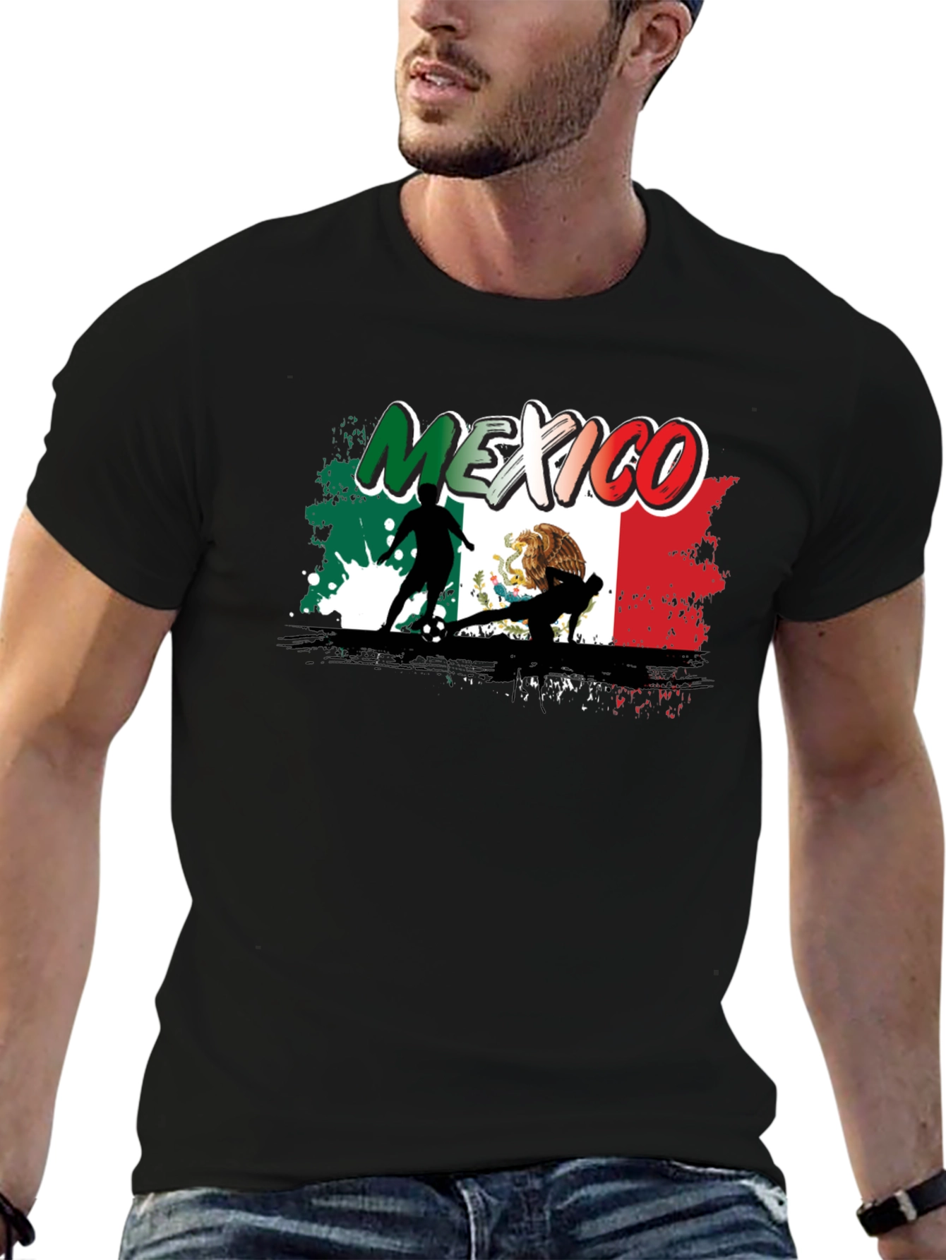 Mexico Soccer T-Shirt: Flag Design