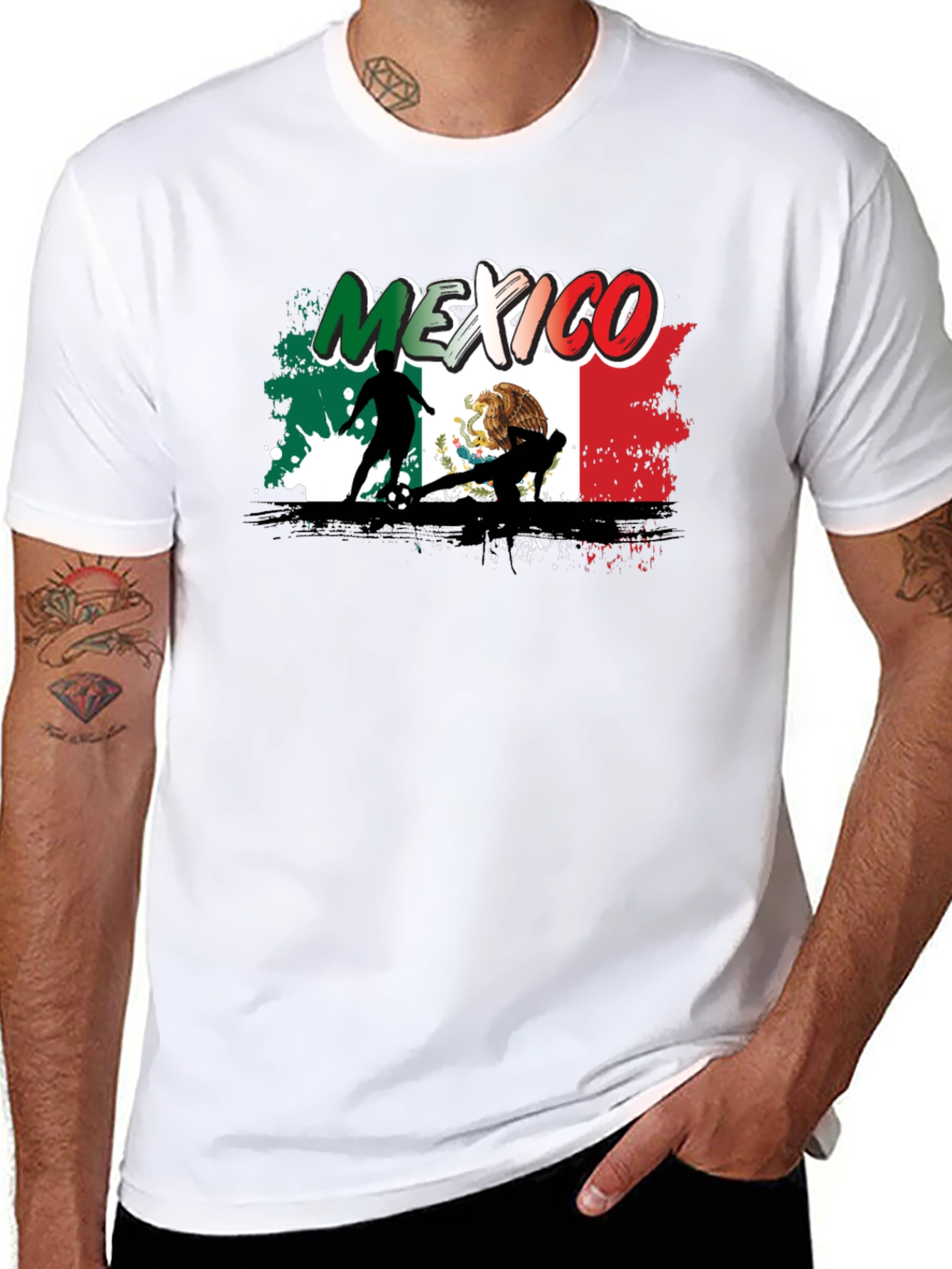 Mexico Soccer T-Shirt: Flag Design
