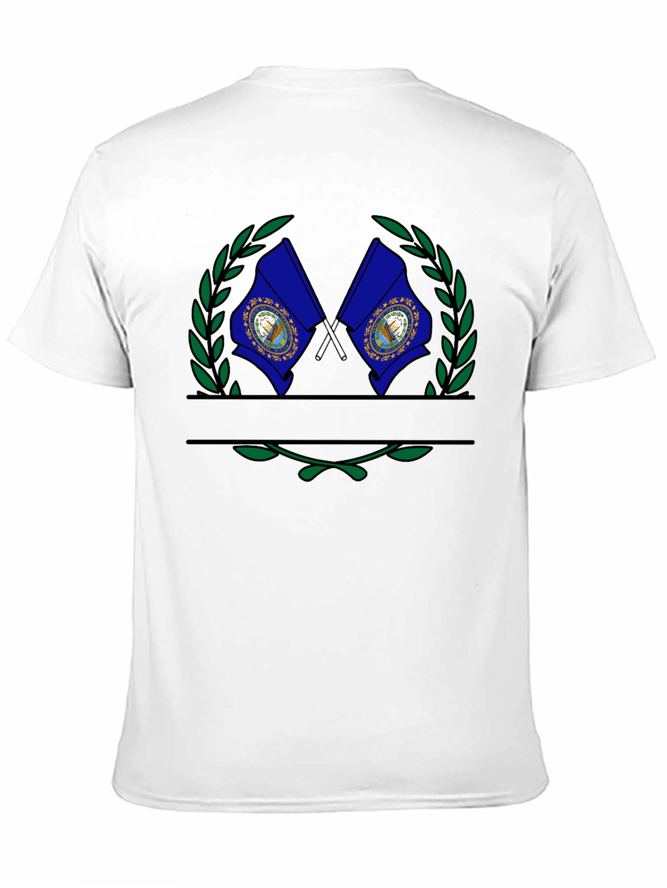 New Hampshire Flag Emblem T-Shirt