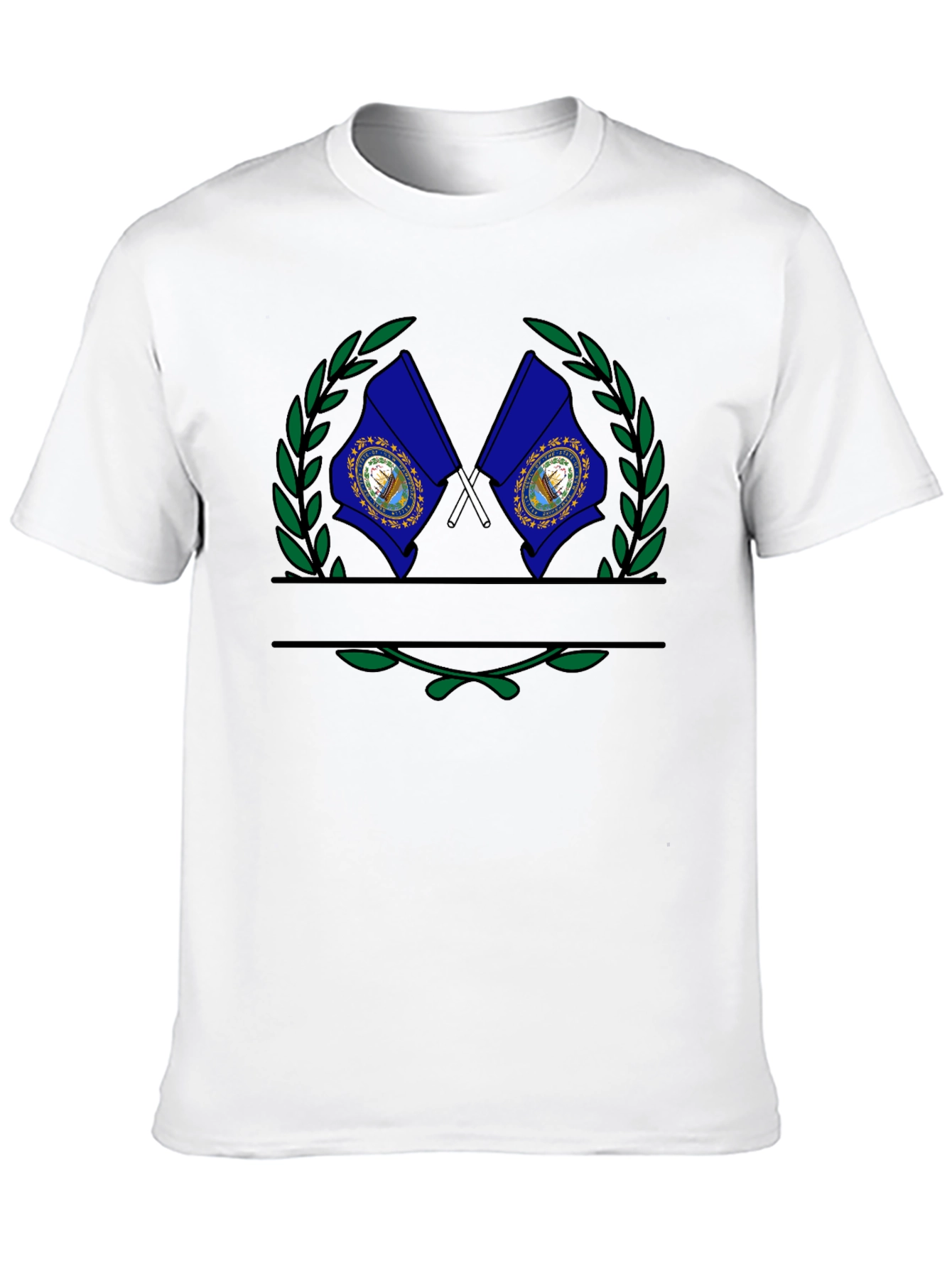 New Hampshire Flag Emblem T-Shirt