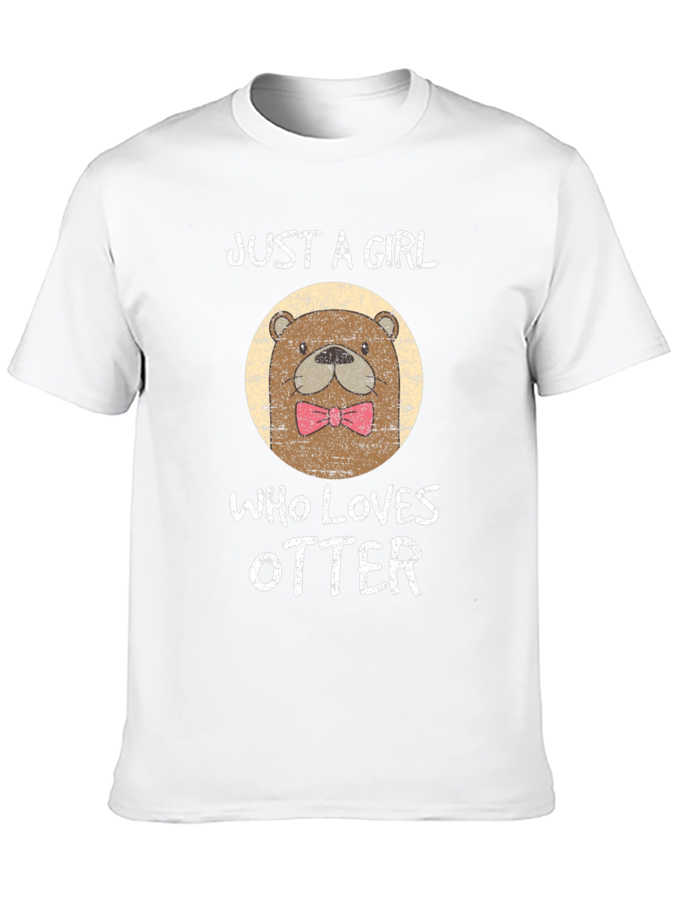 Just a Girl Who Loves Otters Black T-Shirt