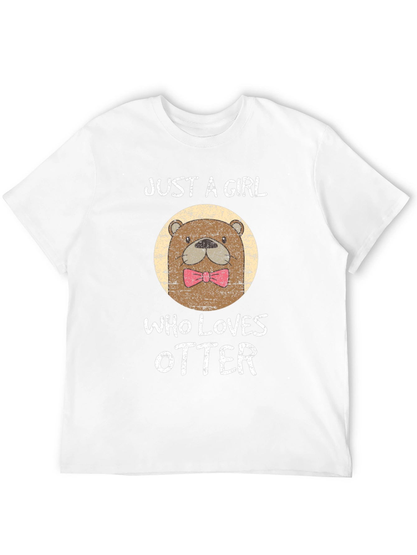 Just a Girl Who Loves Otters Black T-Shirt