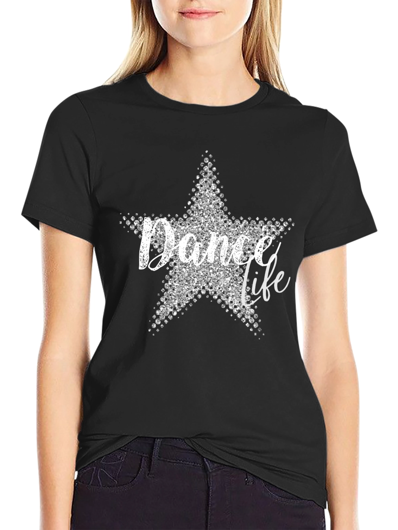 Dance Life Star Graphic Tee - Black
