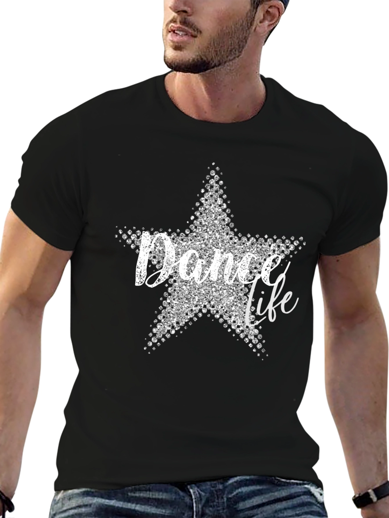 Dance Life Star Graphic Tee - Black