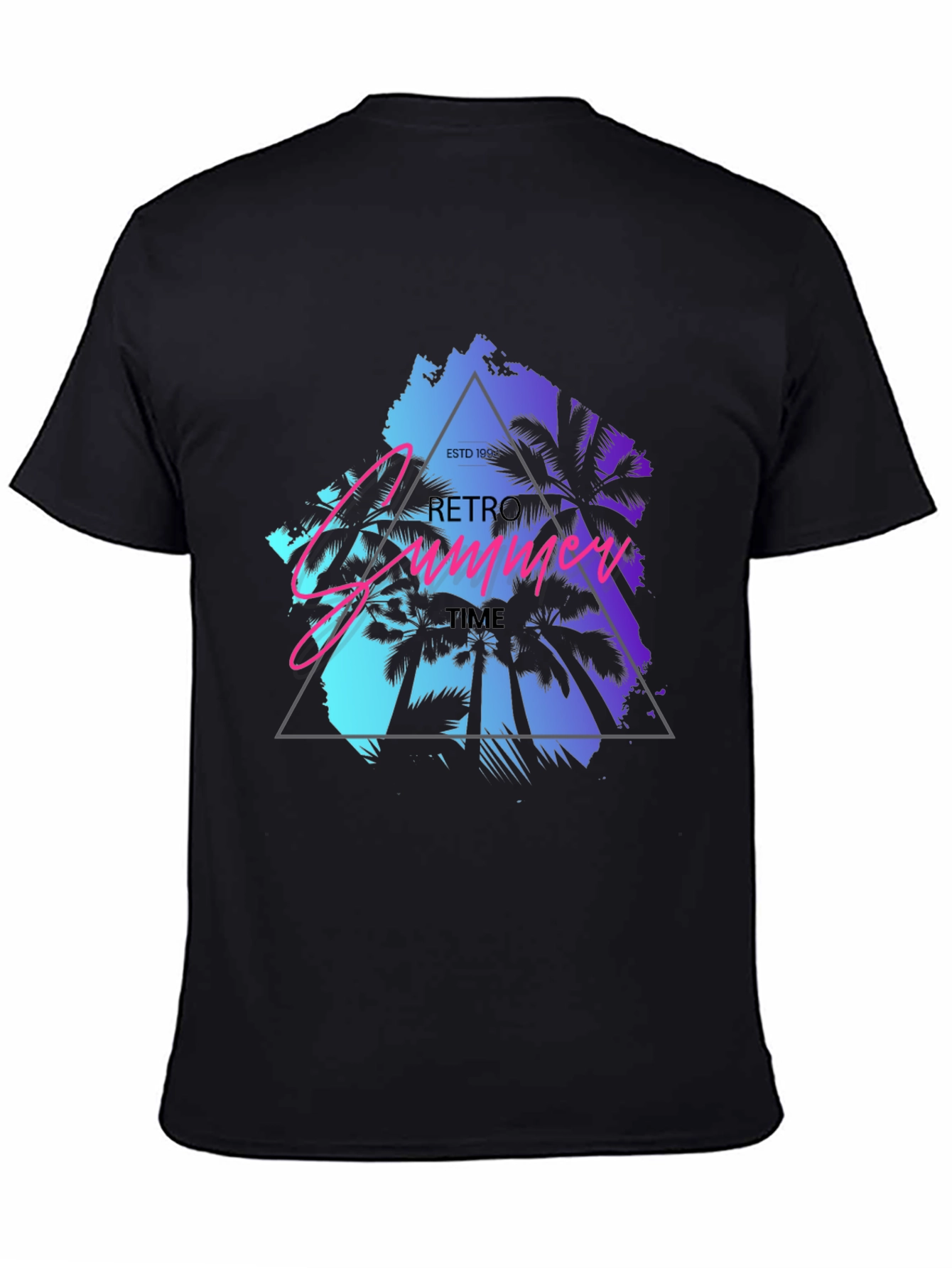 Retro Summer Time Palm Tee