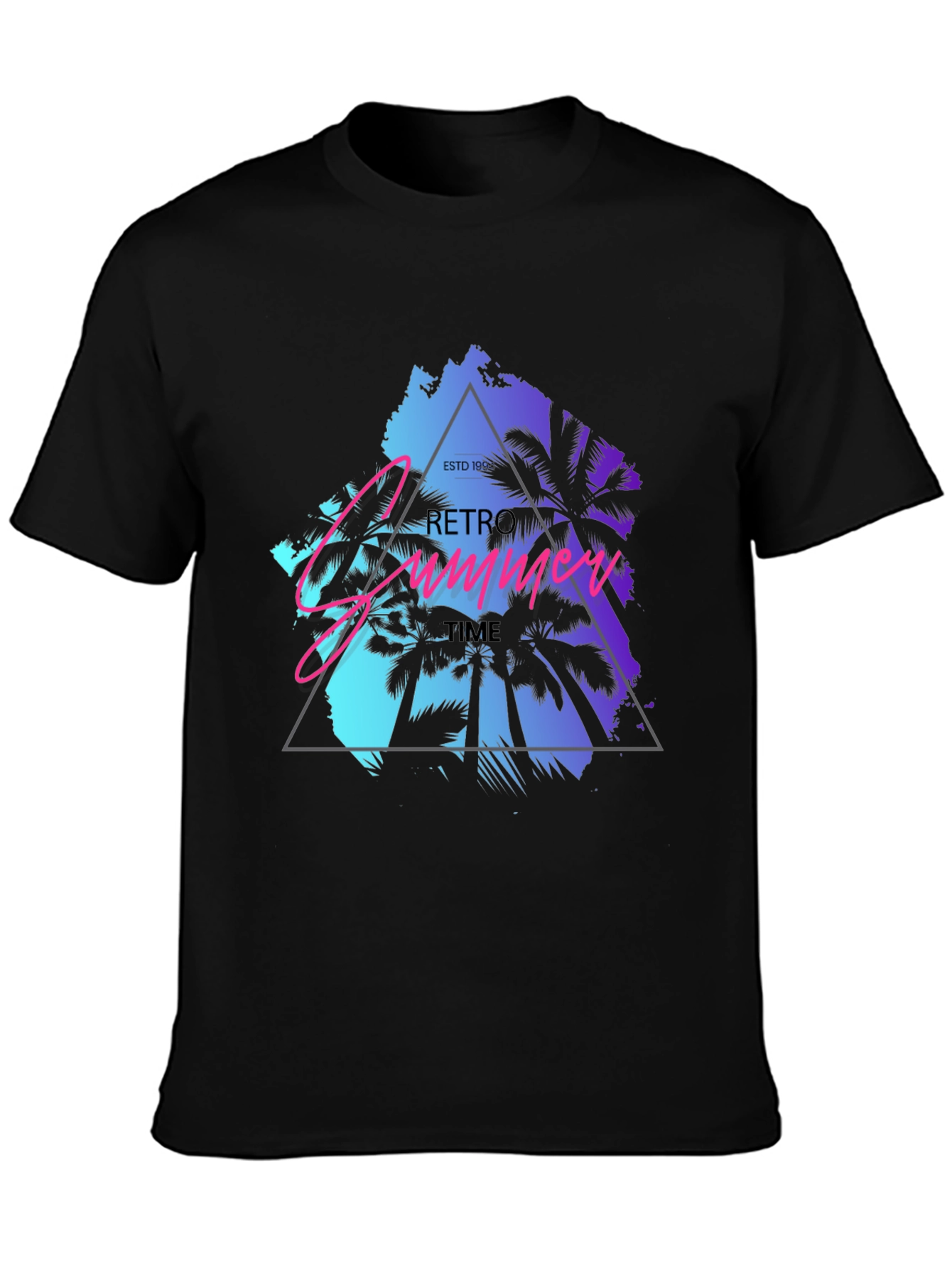 Retro Summer Time Palm Tee