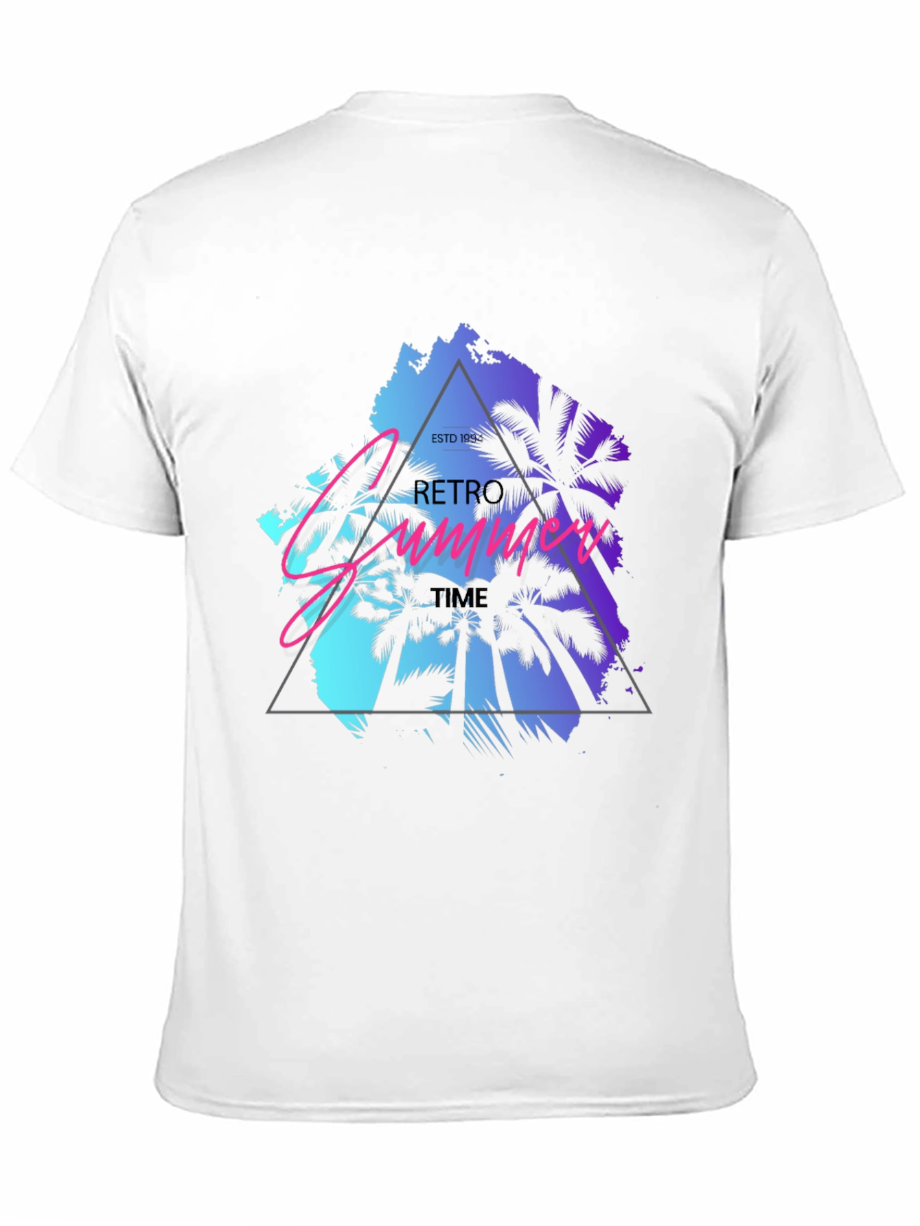 Retro Summer Time Palm Tee