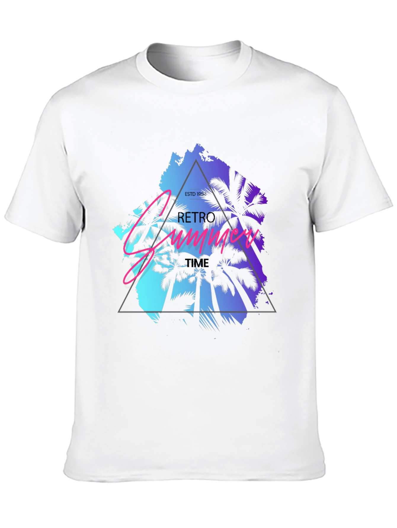 Retro Summer Time Palm Tee