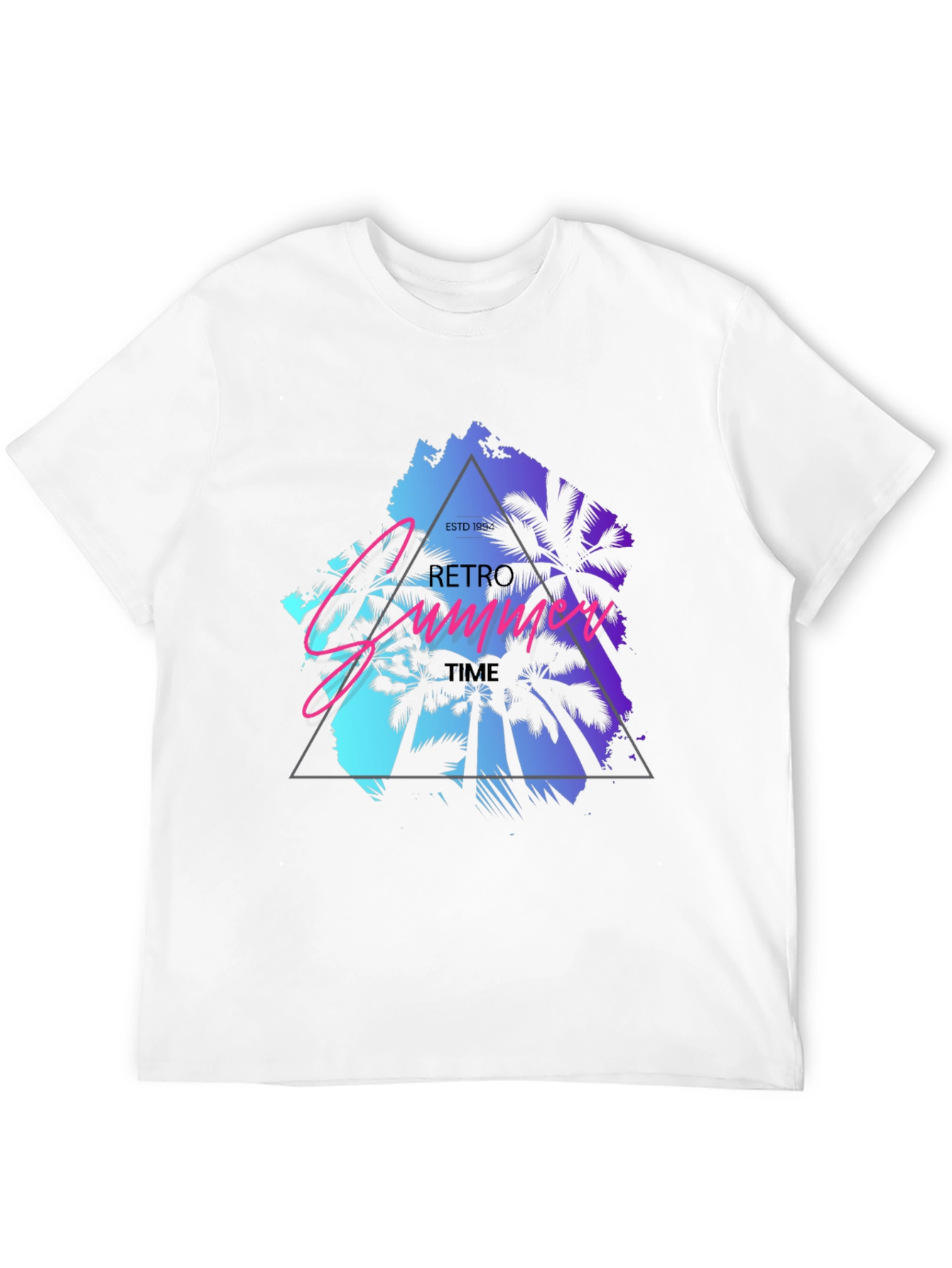 Retro Summer Time Palm Tee