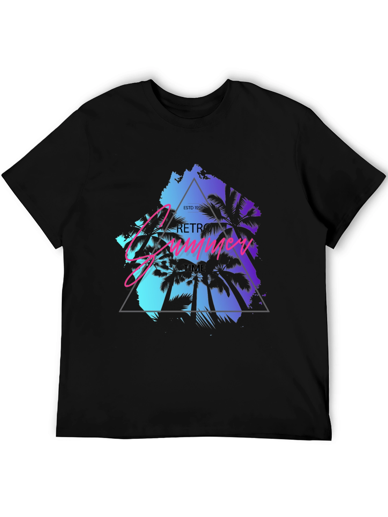 Retro Summer Time Palm Tee