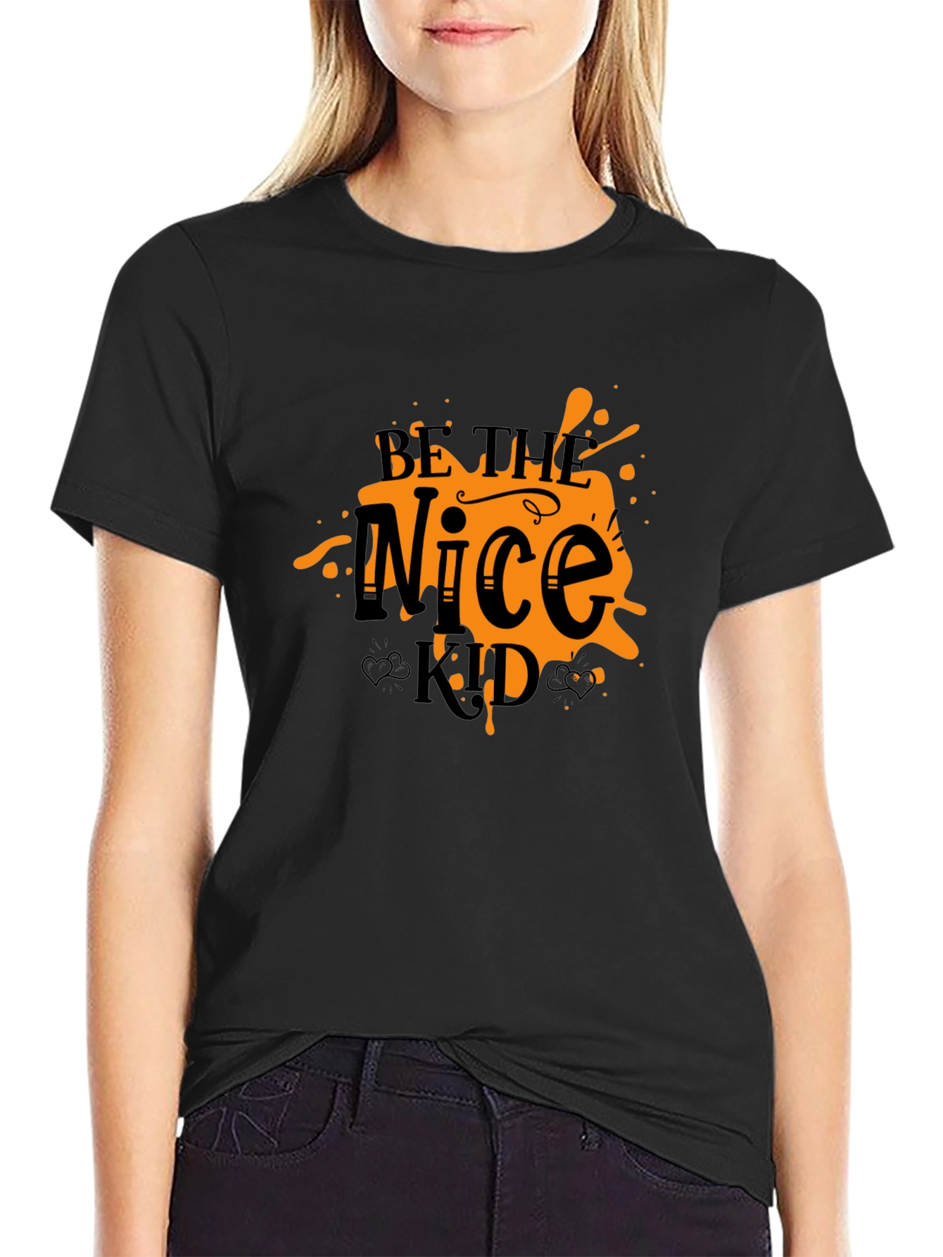 Be the Nice Kid Graphic T-Shirt - Black