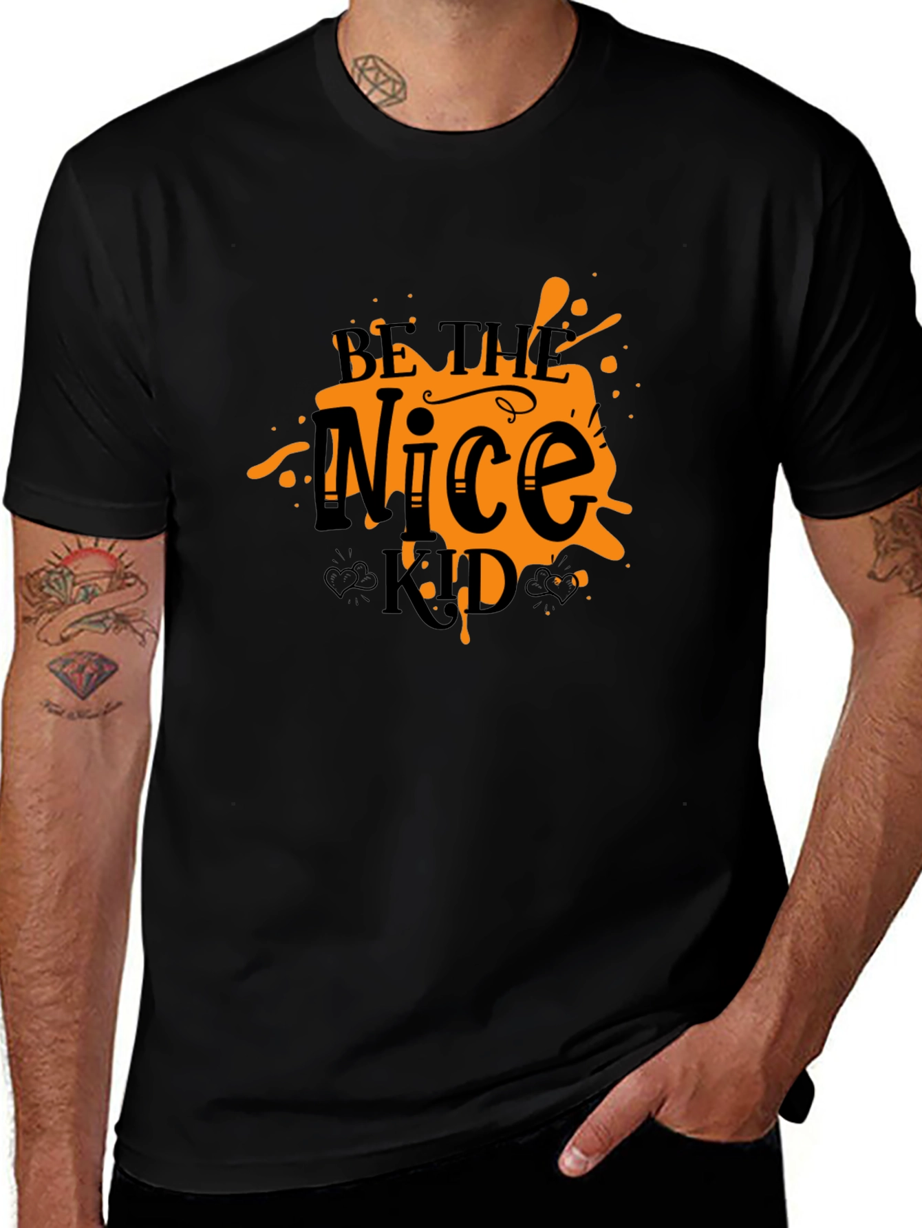 Be the Nice Kid Graphic T-Shirt - Black