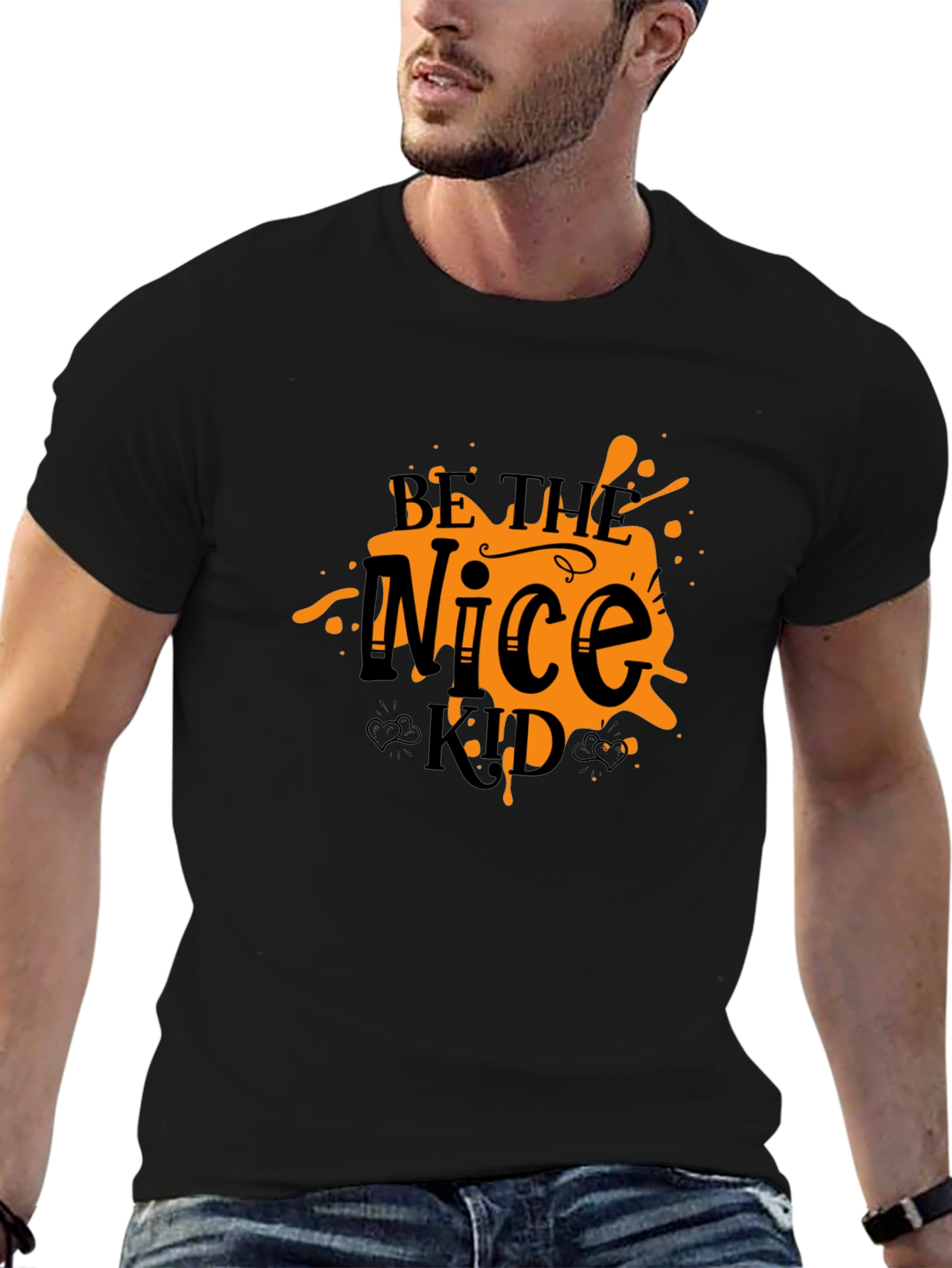 Be the Nice Kid Graphic T-Shirt - Black