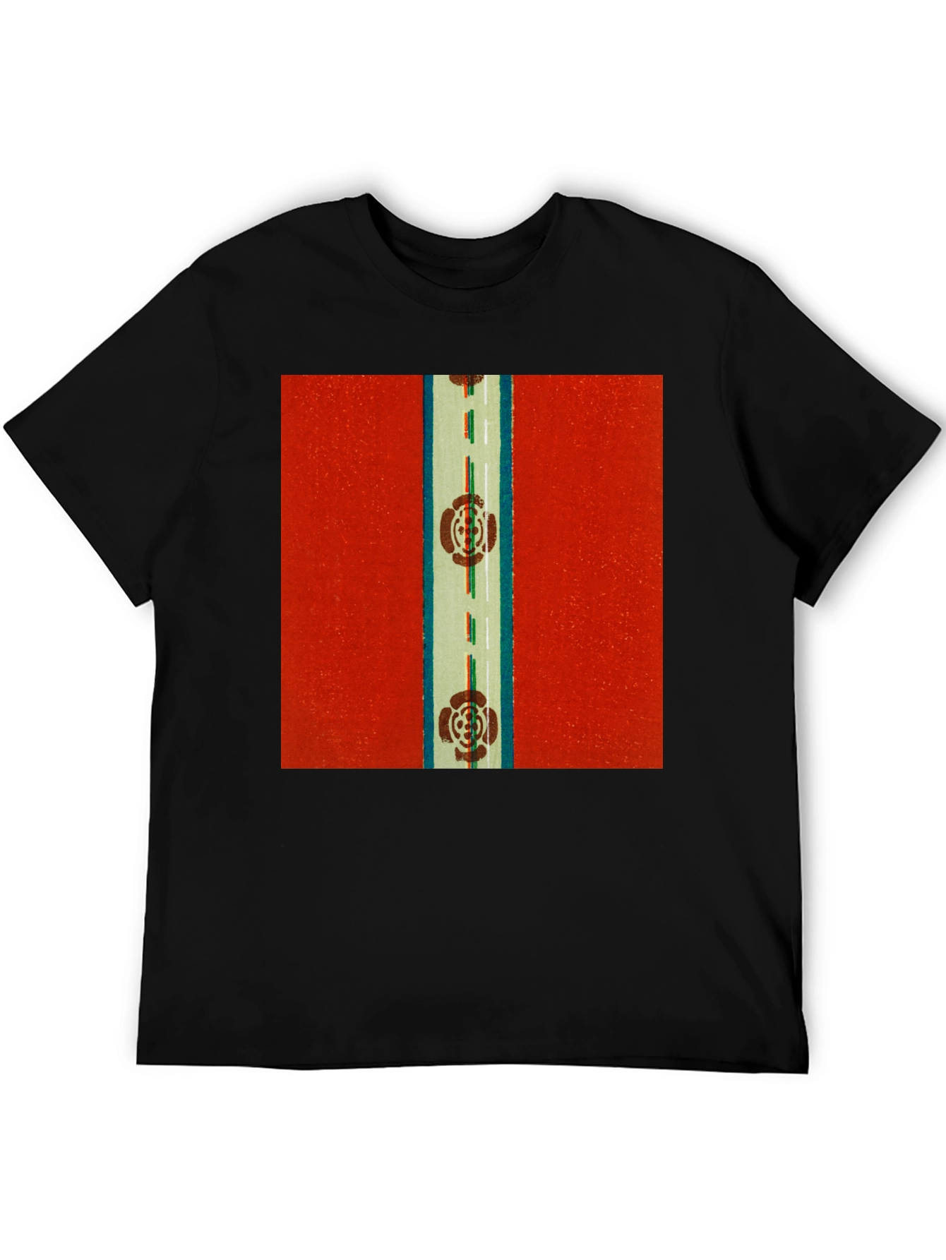 Retro Floral Road Graphic Tee - Classic Style