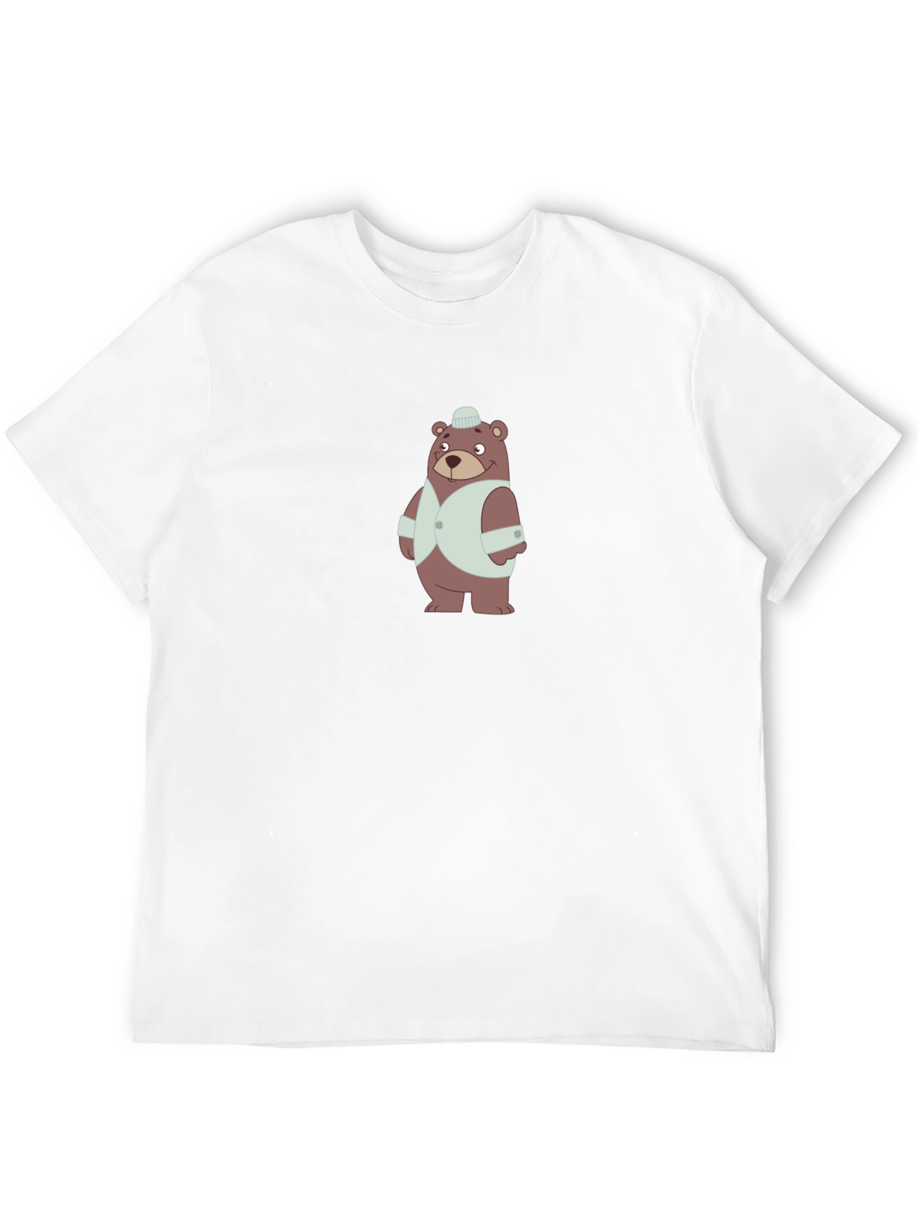 Stylish Bear Graphic Tee - Soft Cotton Blend