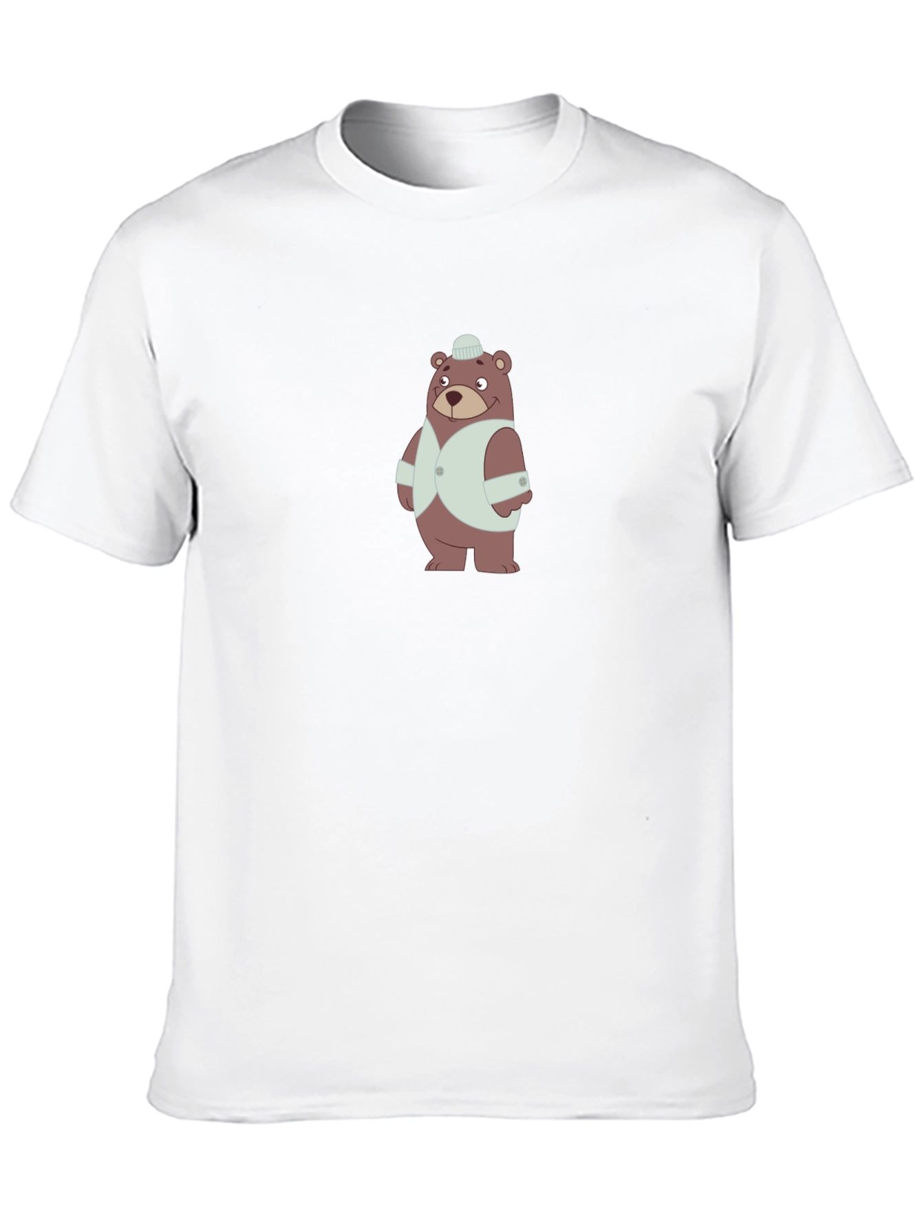 Stylish Bear Graphic Tee - Soft Cotton Blend