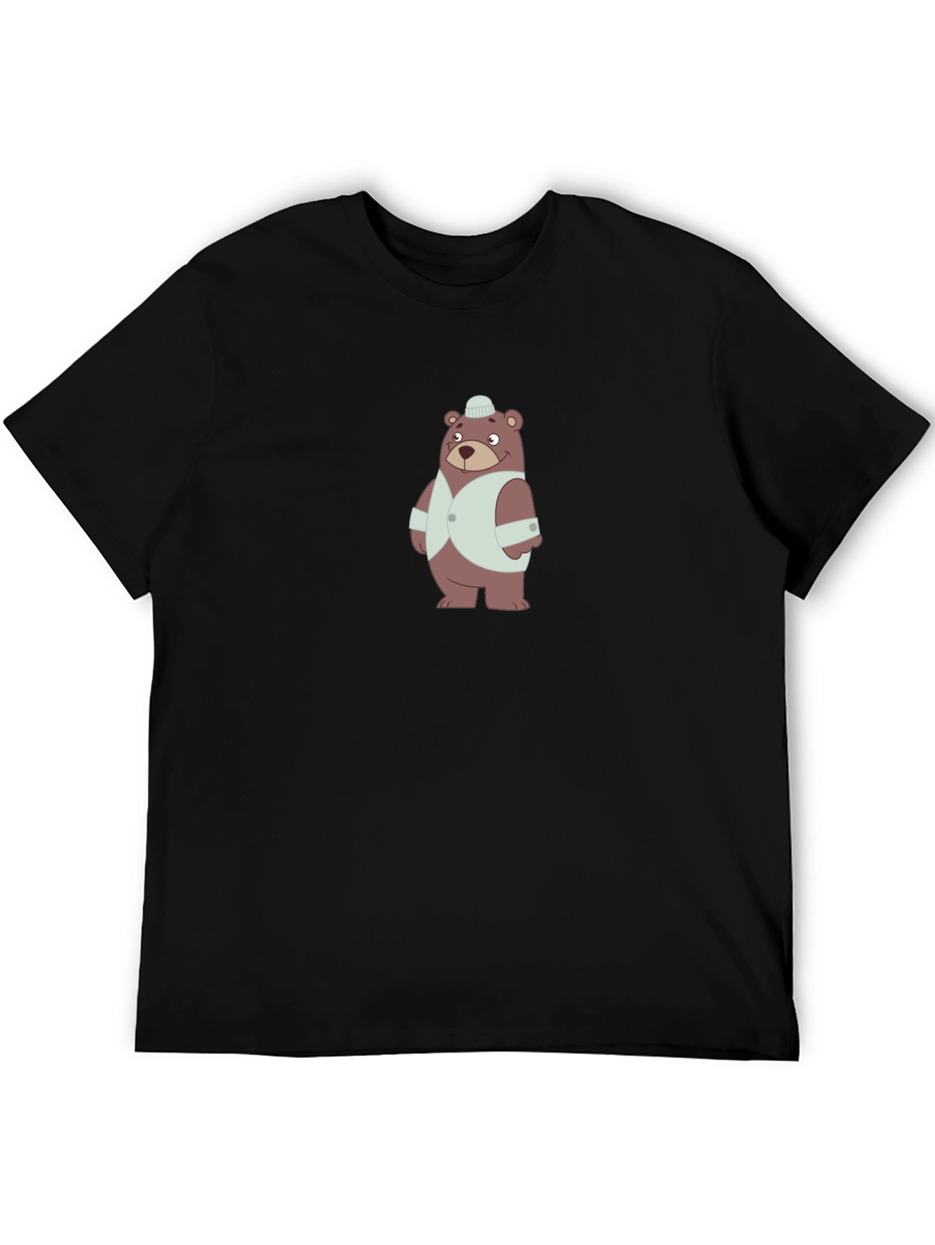 Stylish Bear Graphic Tee - Soft Cotton Blend