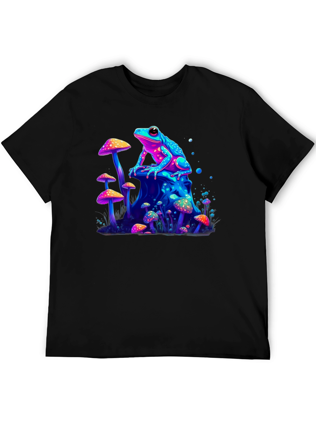 Psychedelic Frog & Mushroom Graphic Tee