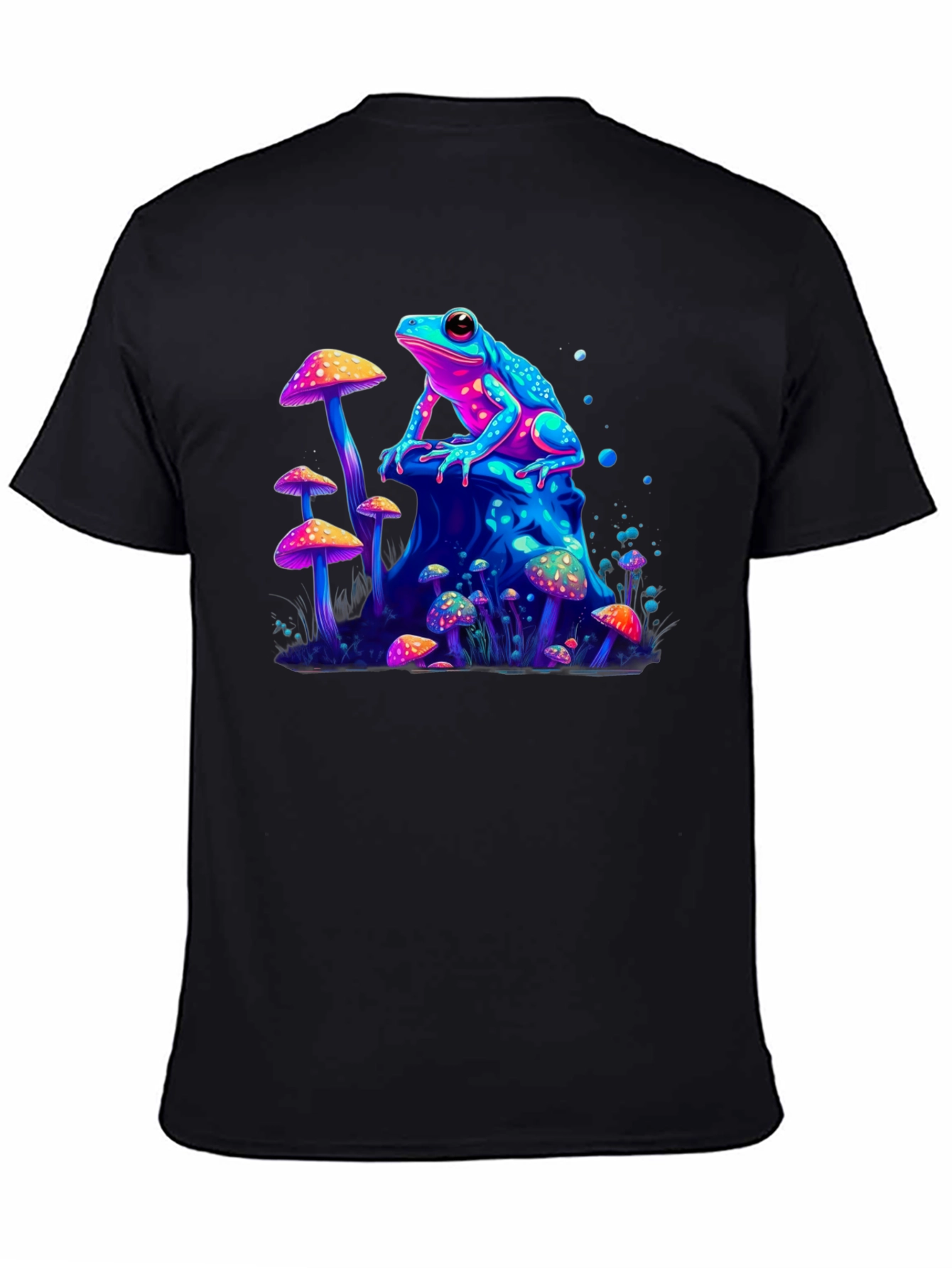 Psychedelic Frog & Mushroom Graphic Tee
