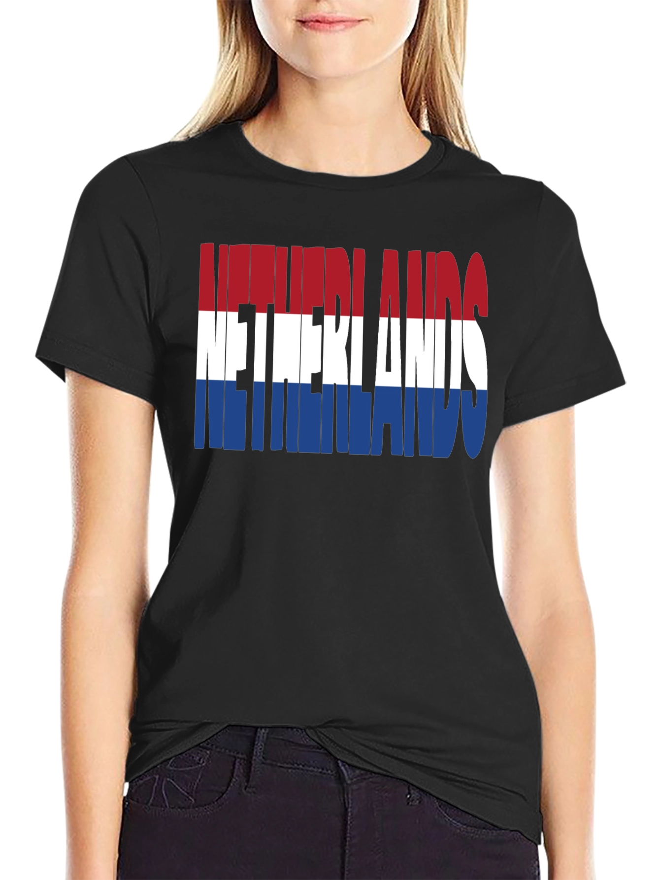 Netherlands Flag T-Shirt - Black Graphic Tee