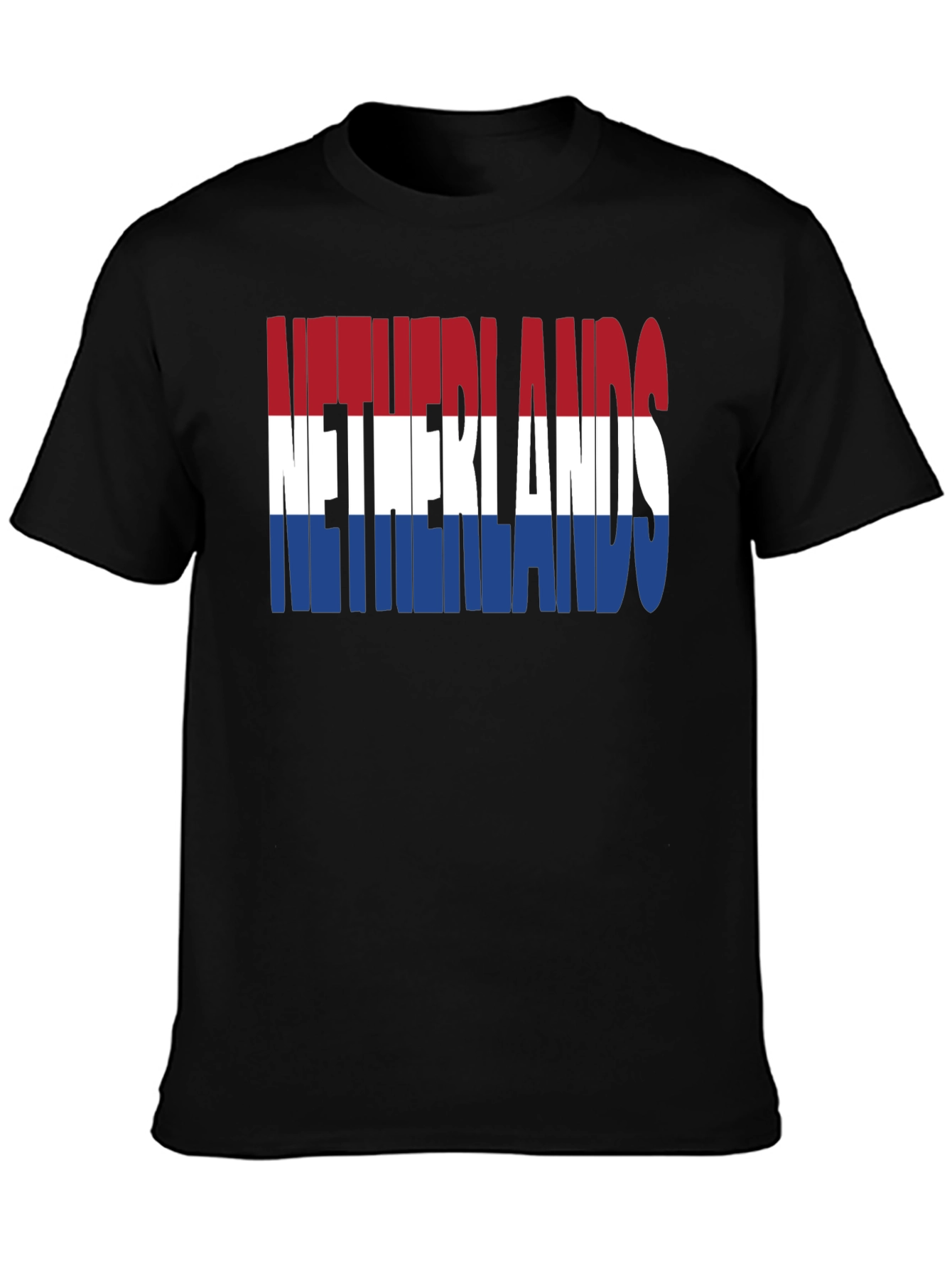 Netherlands Flag T-Shirt - Black Graphic Tee