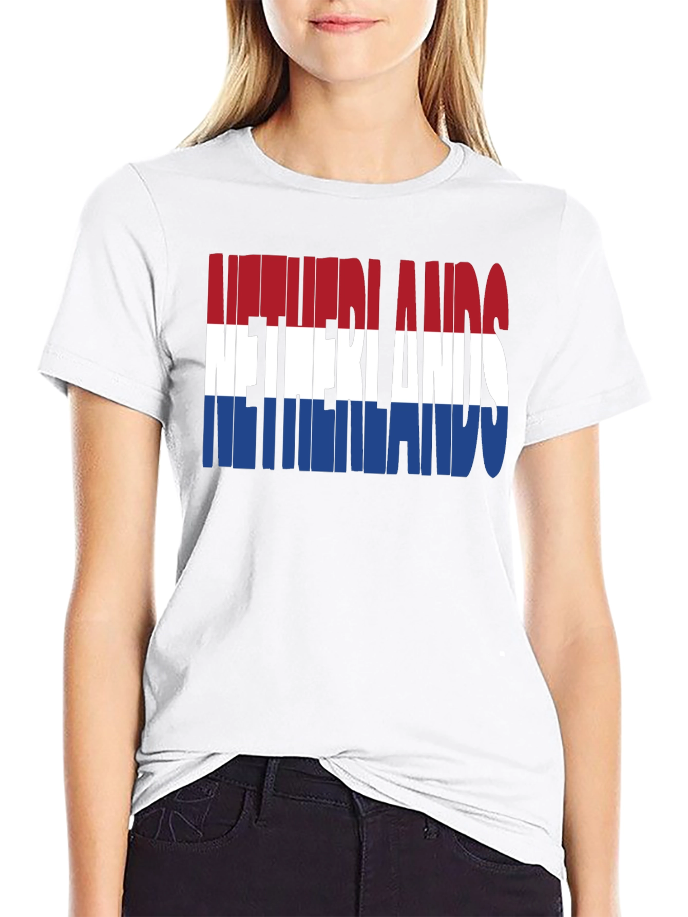 Netherlands Flag T-Shirt - Black Graphic Tee