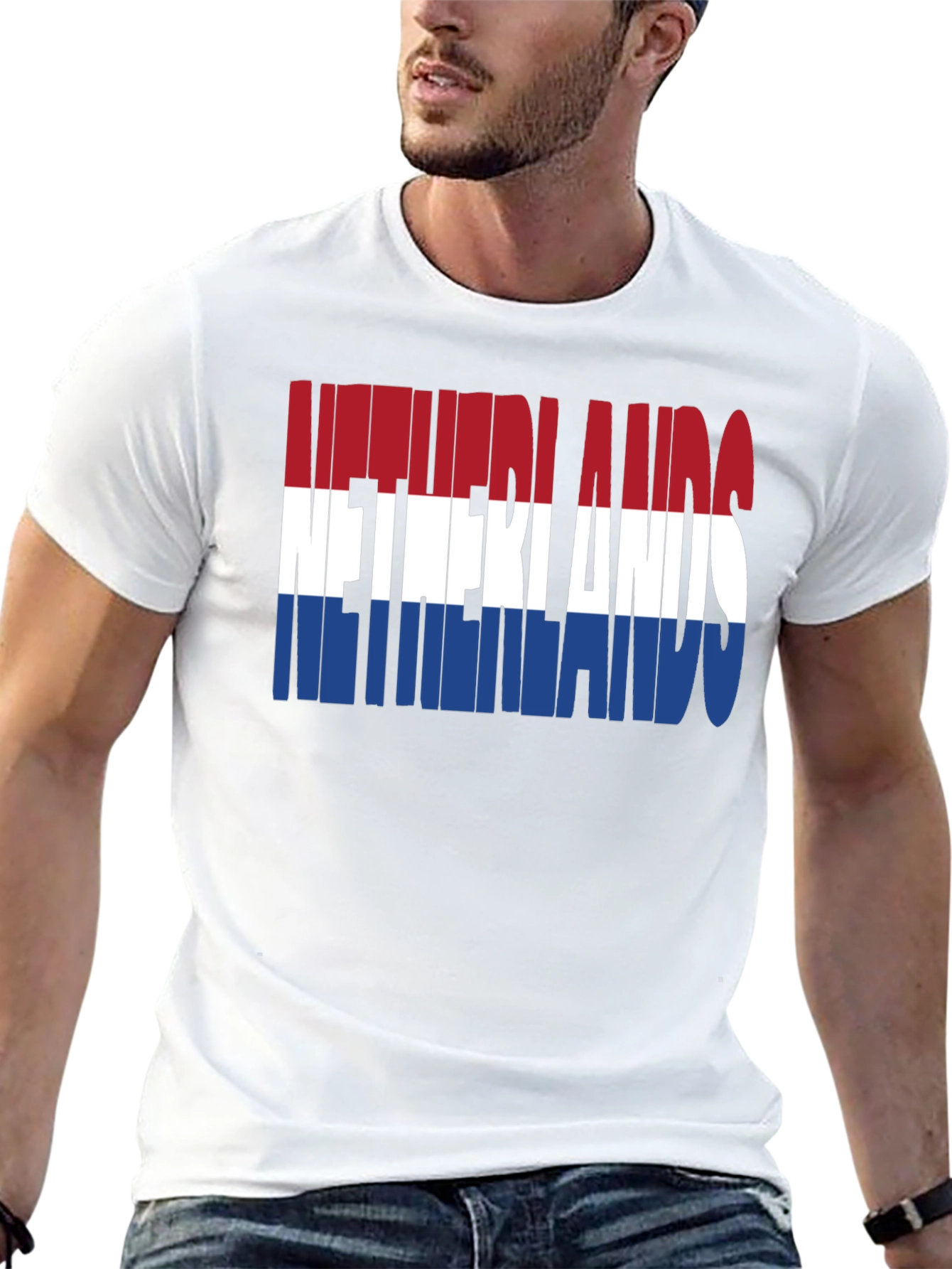 Netherlands Flag T-Shirt - Black Graphic Tee