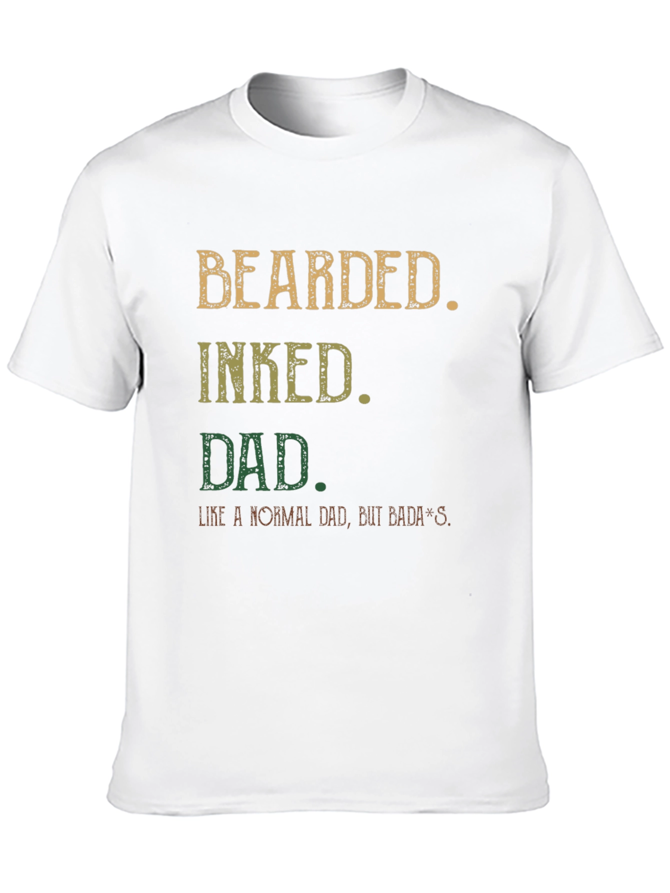 Bearded Inked Dad T-Shirt - Bada*s Dad Apparel
