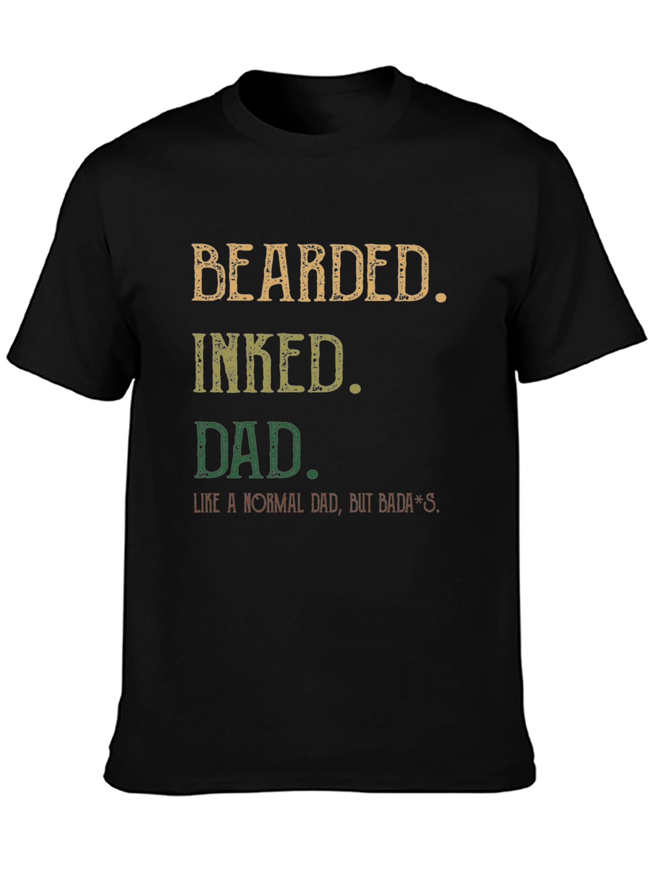 Bearded Inked Dad T-Shirt - Bada*s Dad Apparel