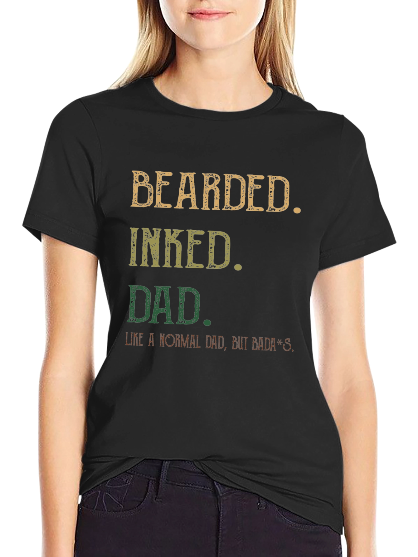 Bearded Inked Dad T-Shirt - Bada*s Dad Apparel