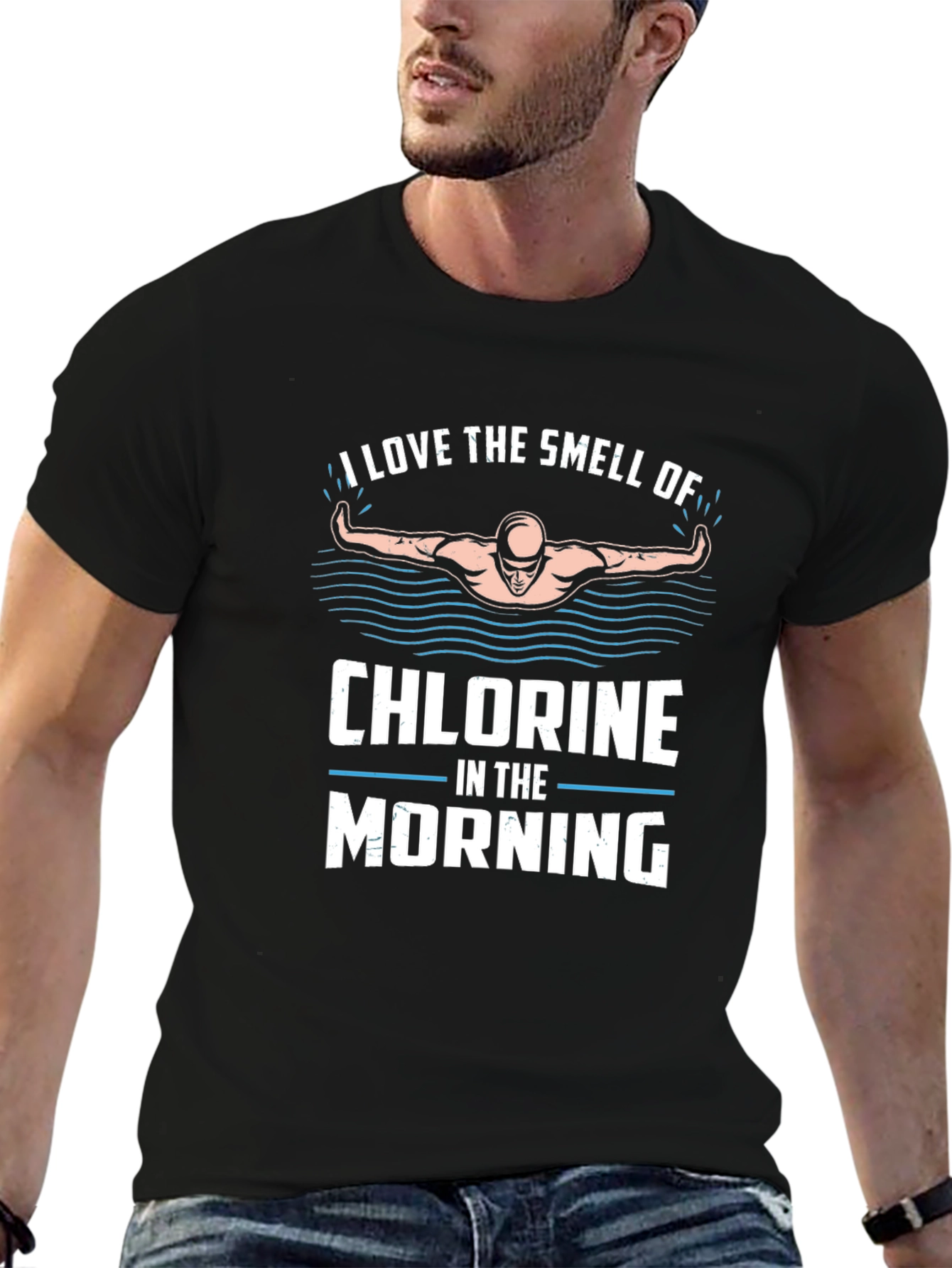 Chlorine in the Morning Swimmer T-Shirt