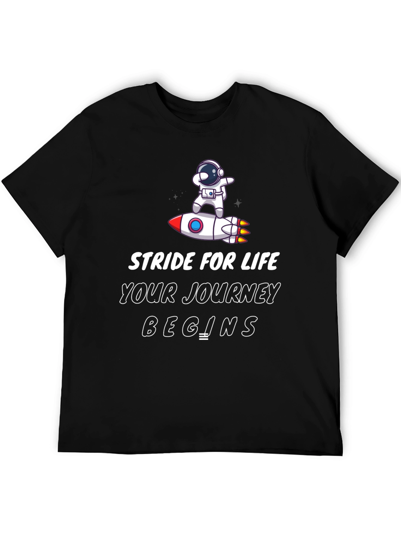 Stride for Life Astronaut Rocket Graphic Tee