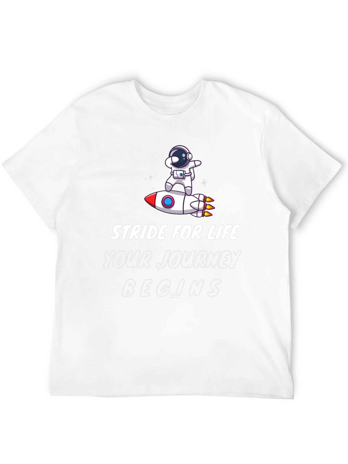 Stride for Life Astronaut Rocket Graphic Tee