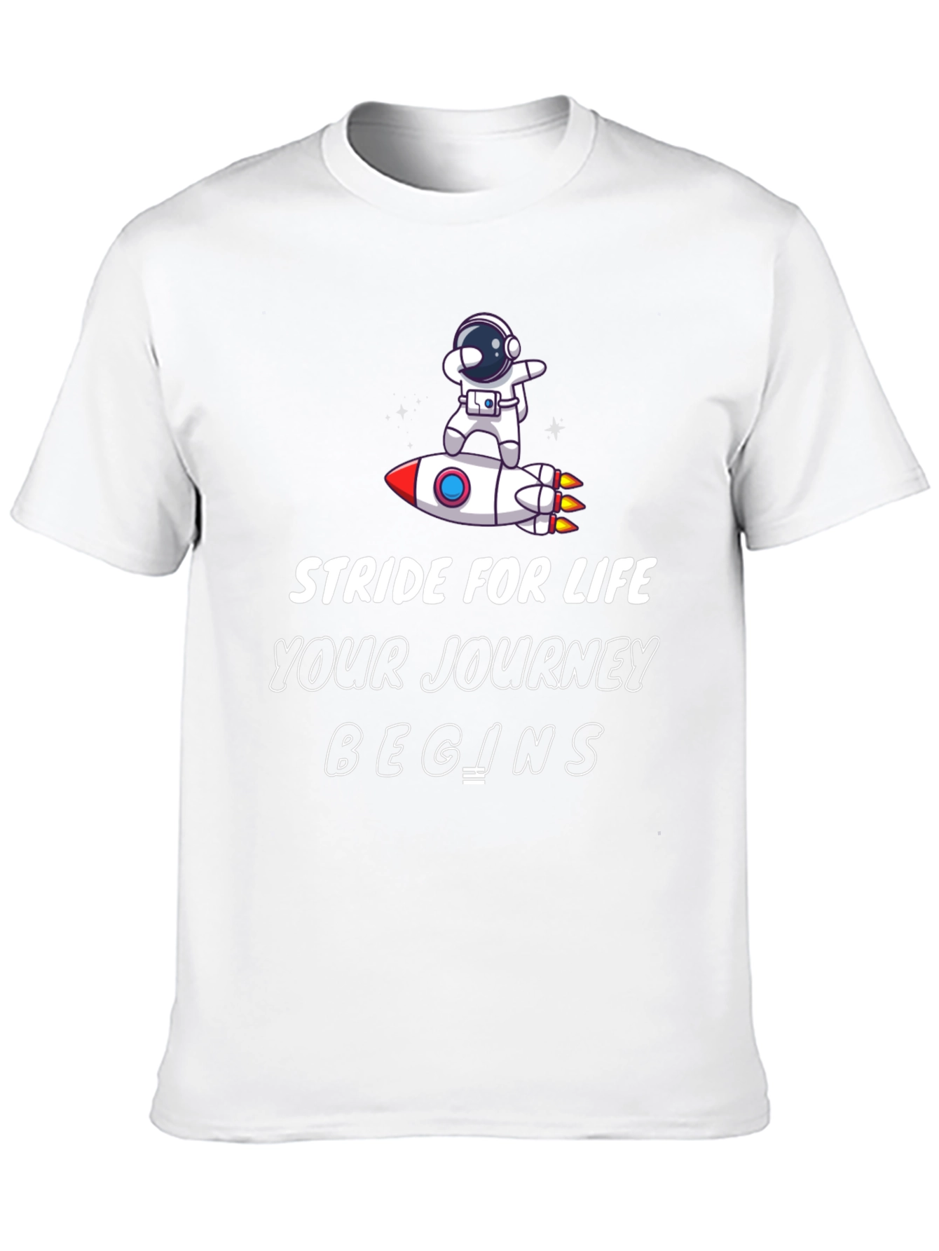 Stride for Life Astronaut Rocket Graphic Tee