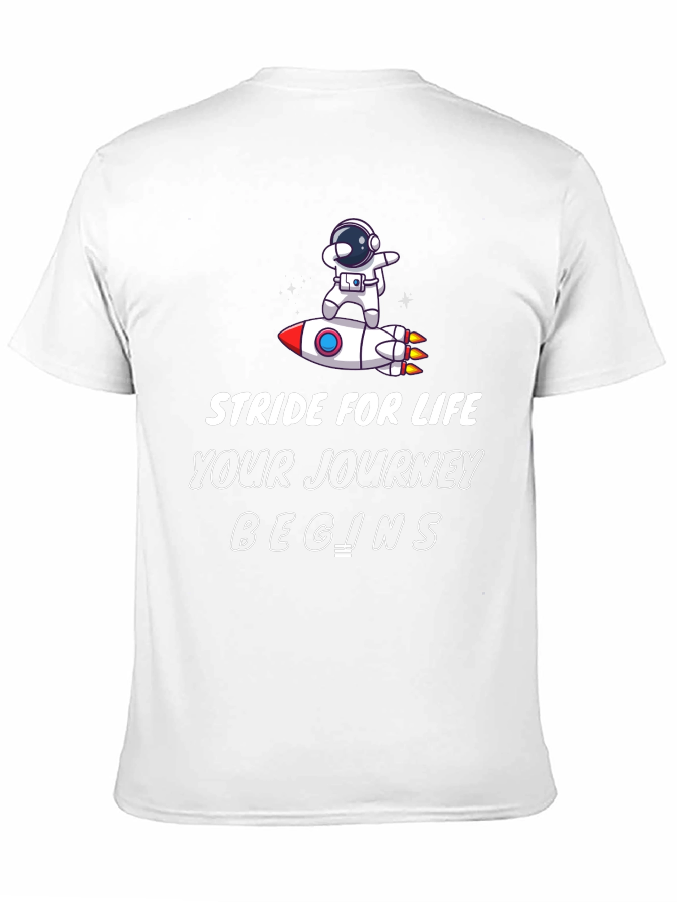 Stride for Life Astronaut Rocket Graphic Tee