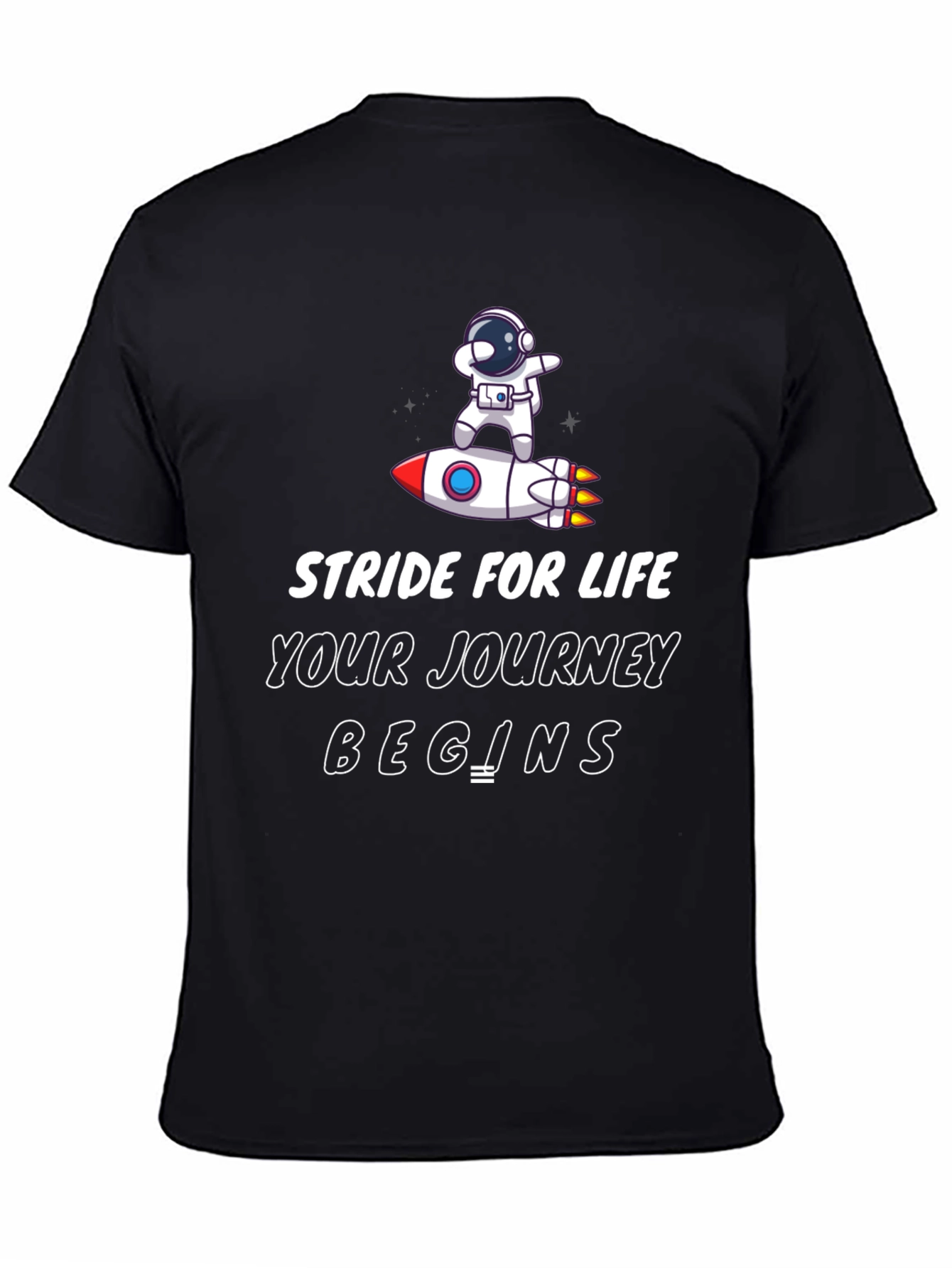 Stride for Life Astronaut Rocket Graphic Tee