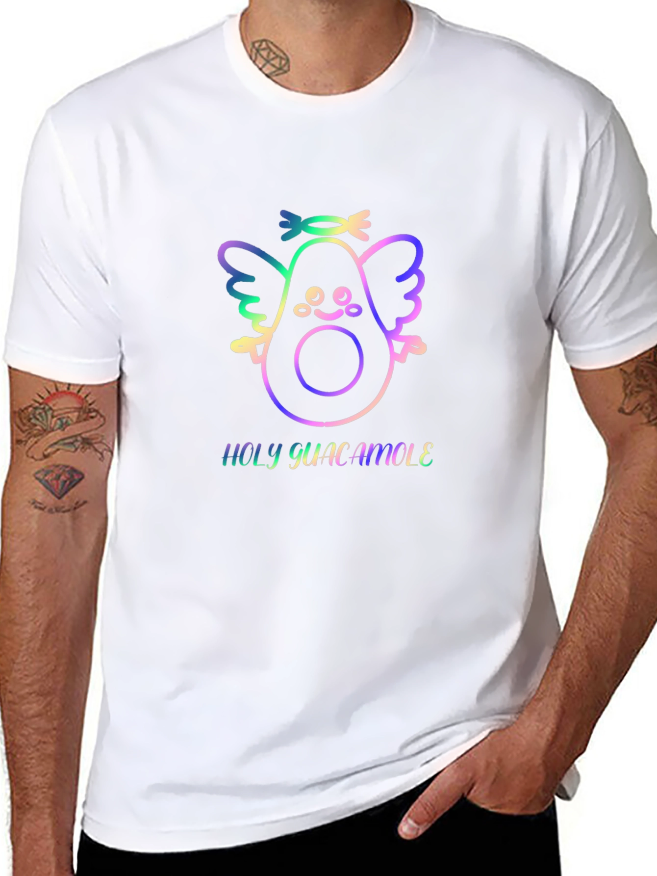 Holy Guacamole T-Shirt - Angel Avocado Graphic Tee