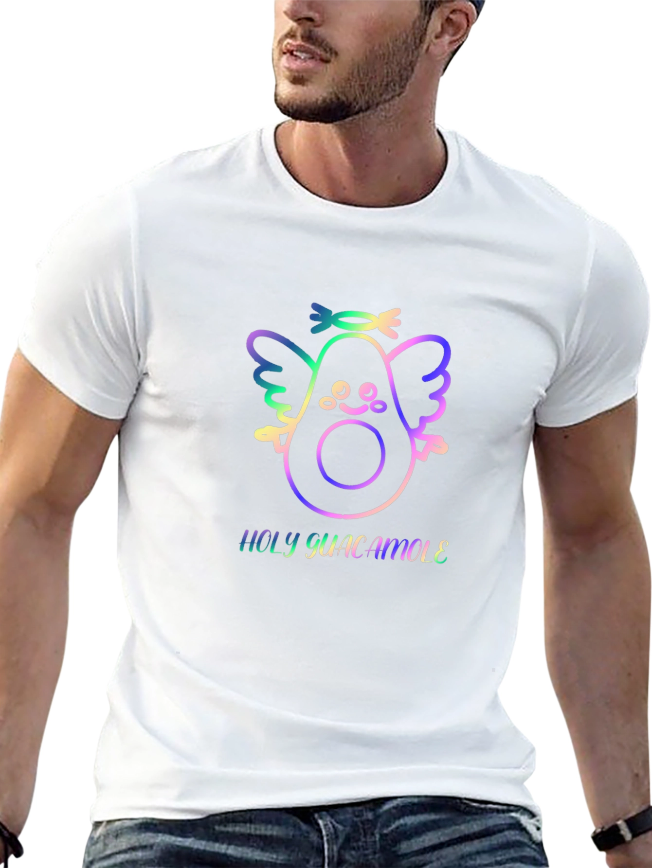Holy Guacamole T-Shirt - Angel Avocado Graphic Tee